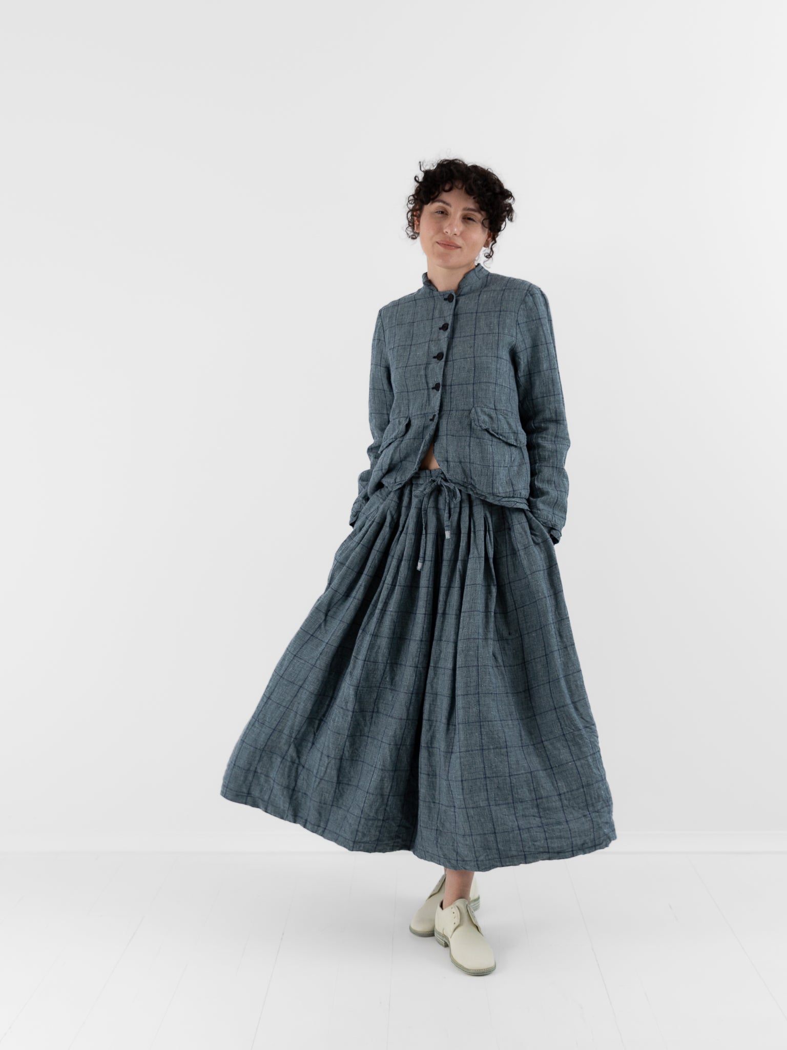 Ricorrrobe Sunflower Skirt in Windowpane - RICORRROBE at Worthwhile - shop SKIRT