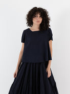 Ricorrrobe Ngt Top in Navy - RICORRROBE at Worthwhile - shop TOP