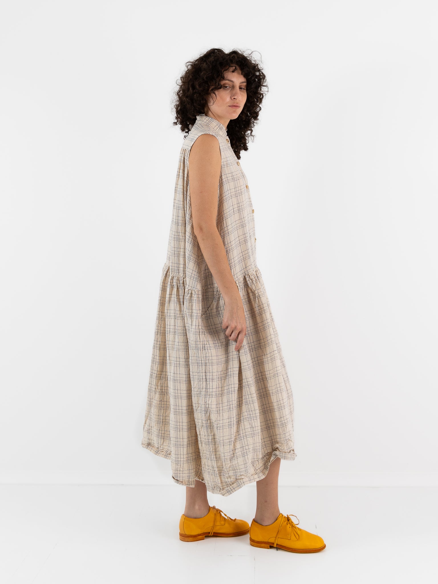 Ricorrrobe D Dress in Check - RICORRROBE at Worthwhile - shop DRESS