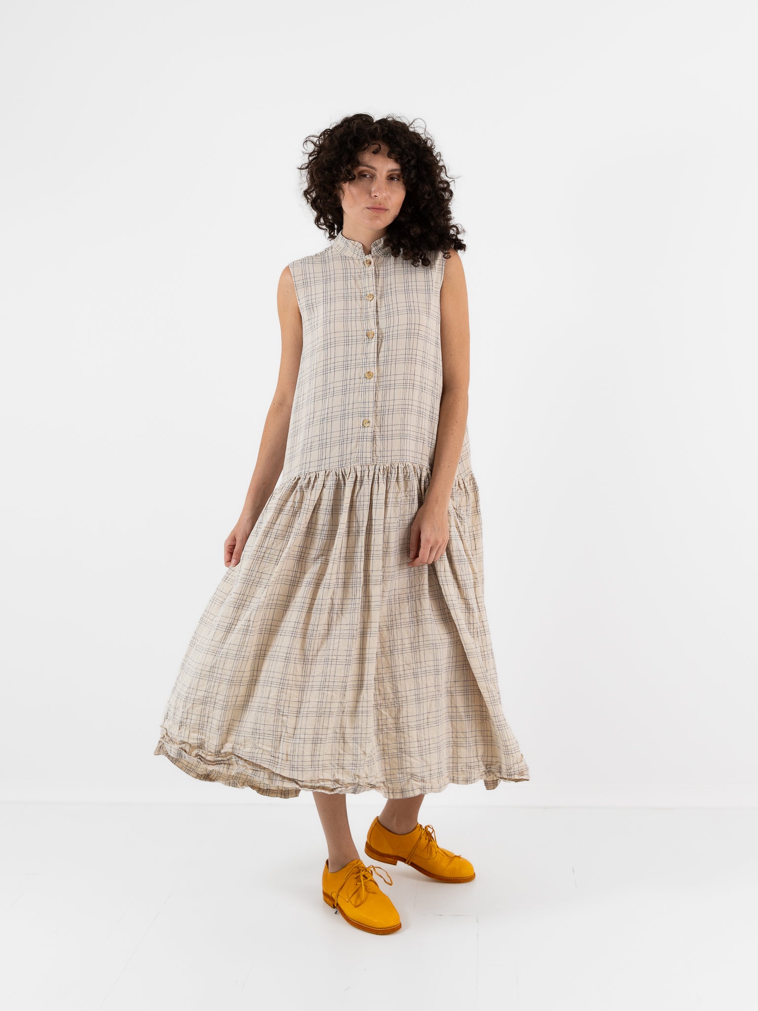 Ricorrrobe D Dress in Check - RICORRROBE at Worthwhile - shop DRESS