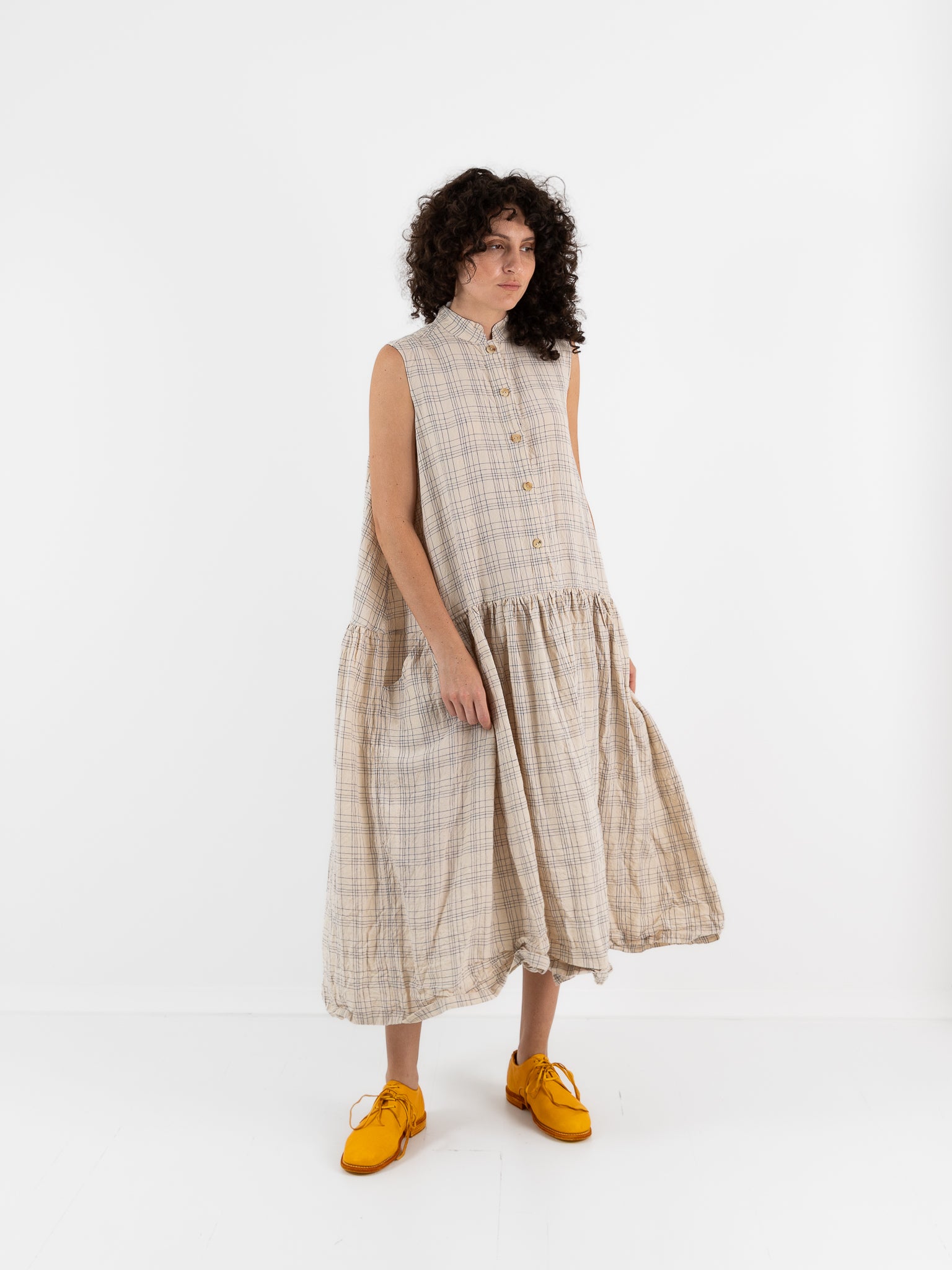 Ricorrrobe D Dress in Check - RICORRROBE at Worthwhile - shop DRESS