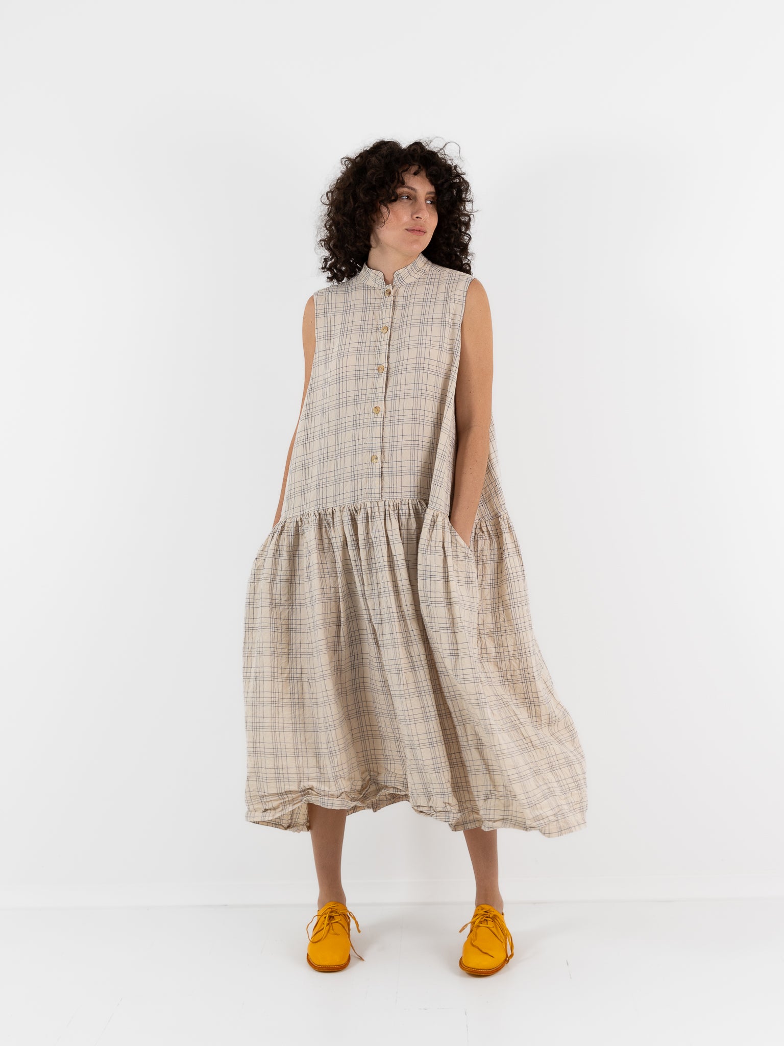 Ricorrrobe D Dress in Check - RICORRROBE at Worthwhile - shop DRESS