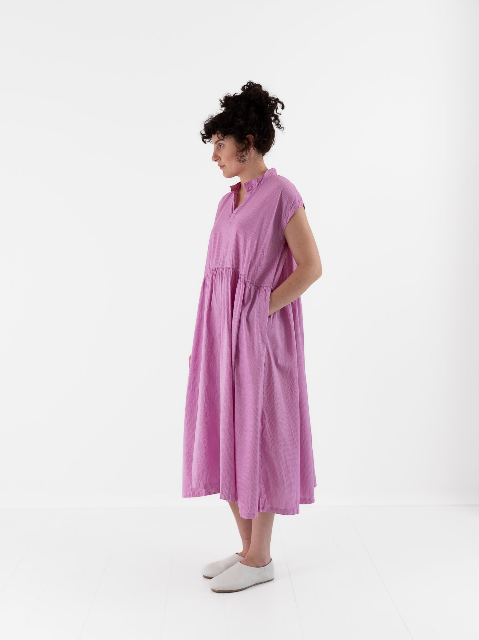 Risa Nakamura Dress Lilac Dye in Cochineal - RISA NAKAMURA at Worthwhile - shop DRESS