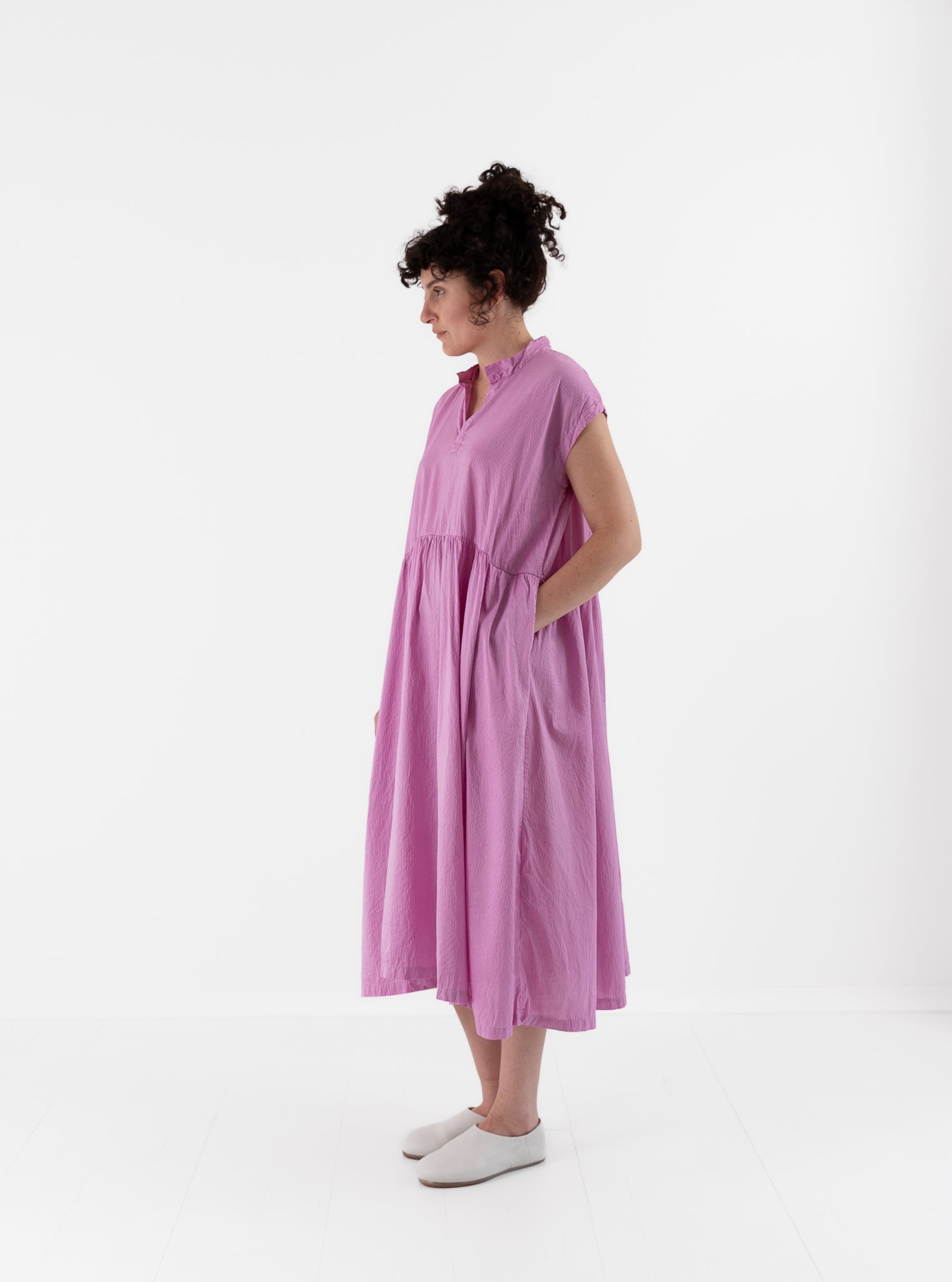 Risa Nakamura Dress Lilac Dye in Cochineal - RISA NAKAMURA at Worthwhile - shop DRESS