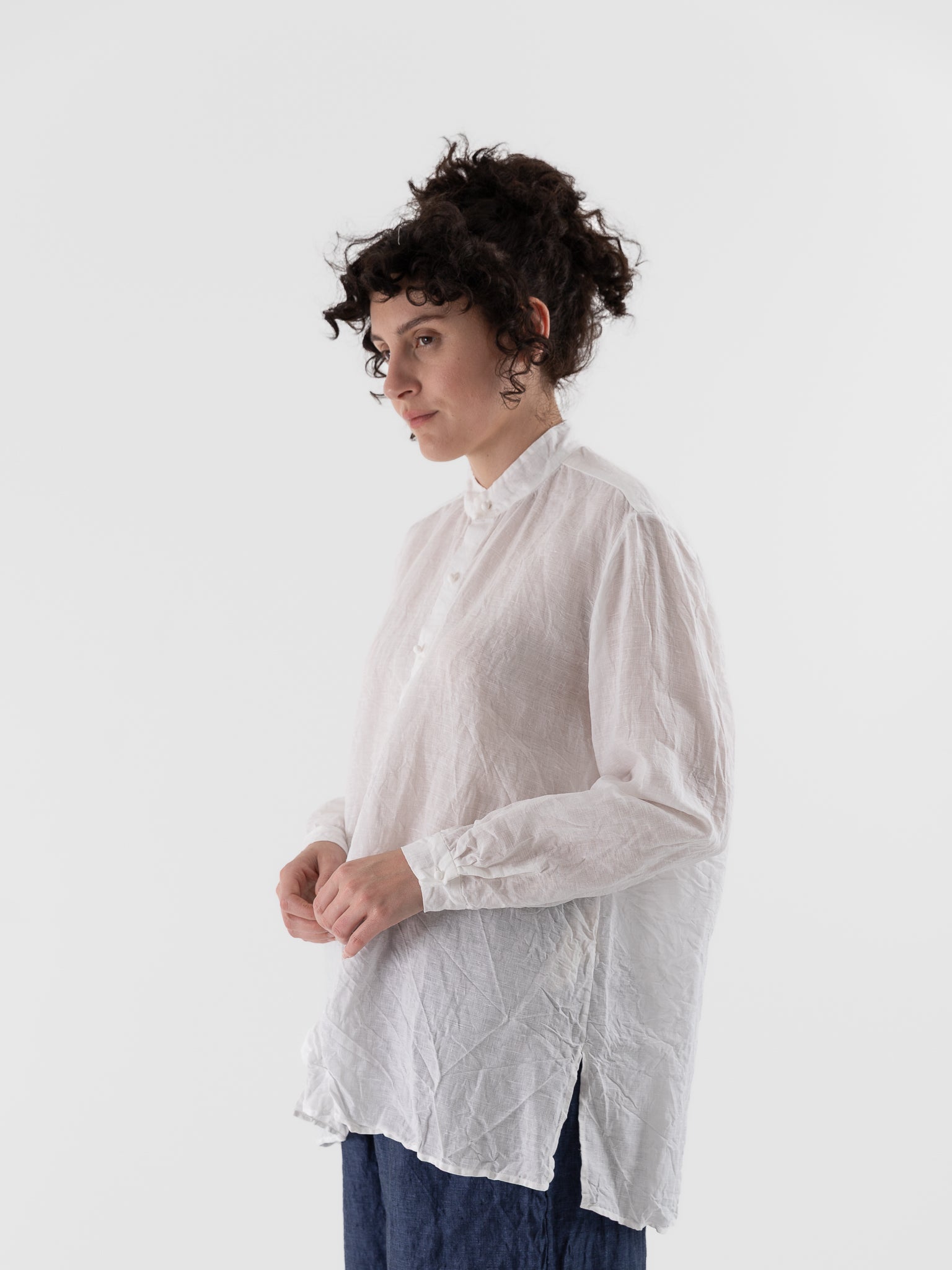 Risa Nakamura Shirt Jasmine in White - RISA NAKAMURA at Worthwhile - shop TOP