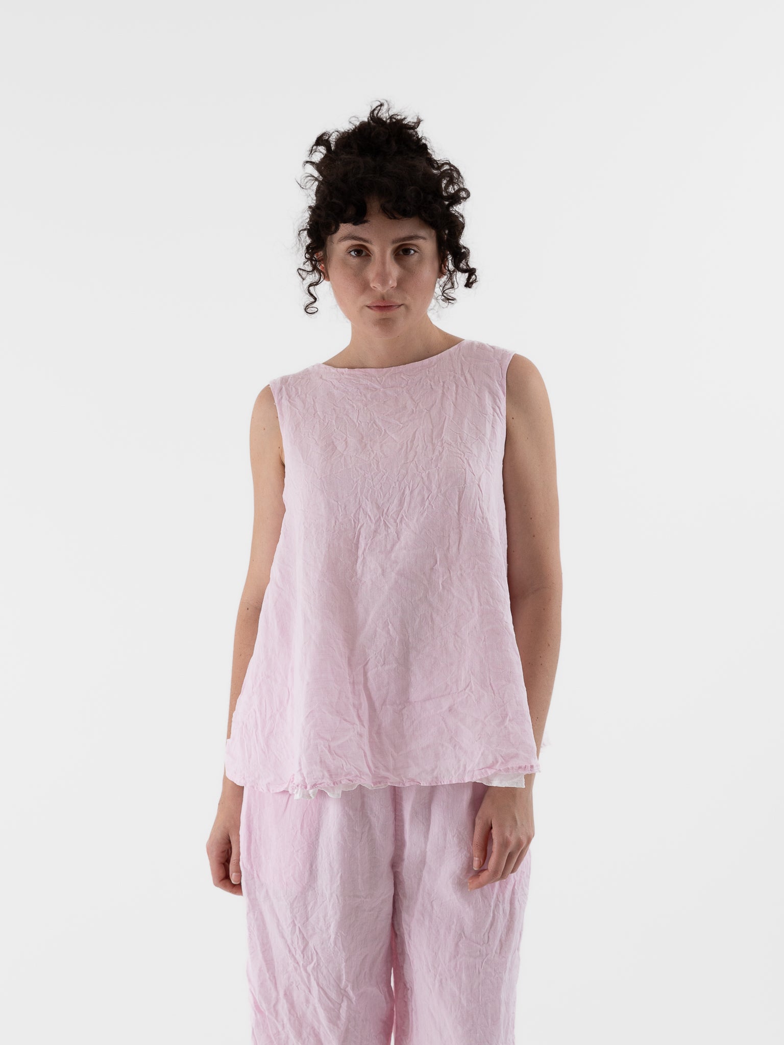 Risa Nakamura Reversible Top Sweet Pea in White & Pink - RISA NAKAMURA at Worthwhile - shop TOP