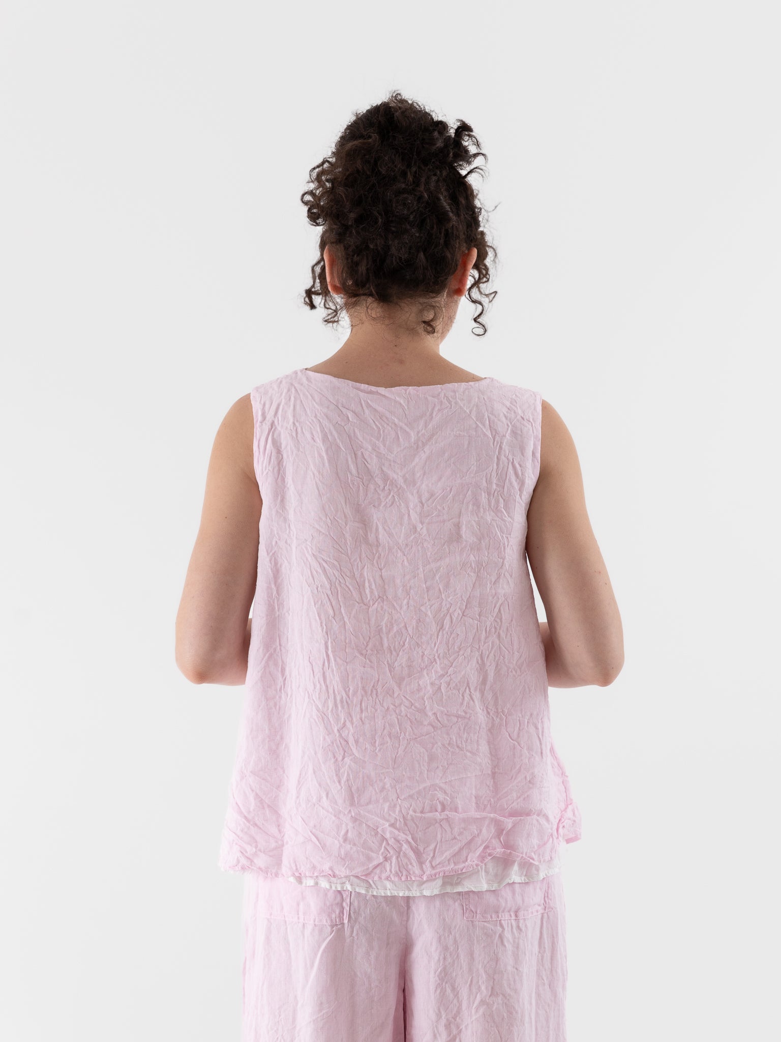 Risa Nakamura Reversible Top Sweet Pea in White & Pink - RISA NAKAMURA at Worthwhile - shop TOP