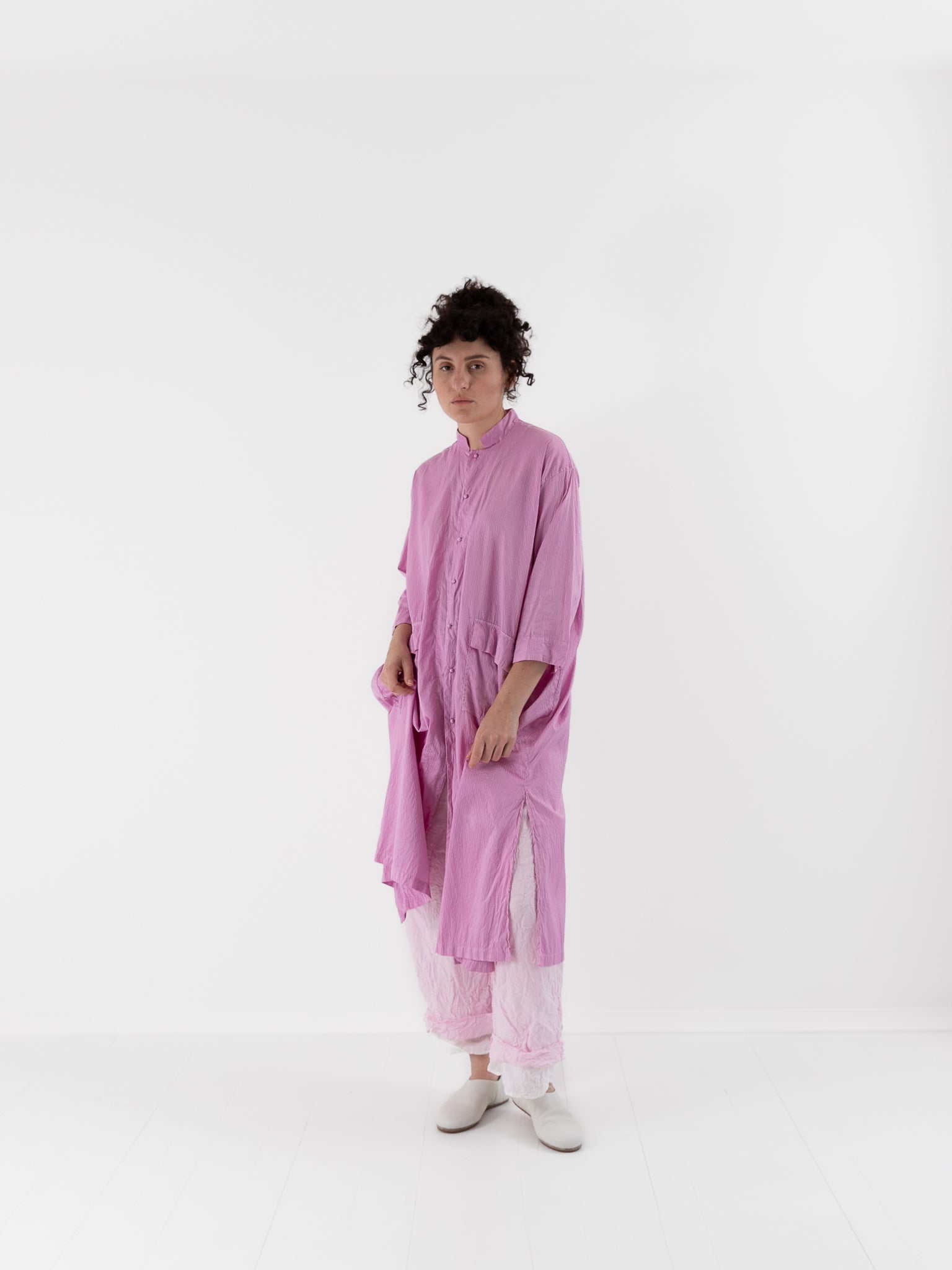 Risa Nakamura Coat in Lilac Cochineal Dye - RISA NAKAMURA at Worthwhile - shop COAT