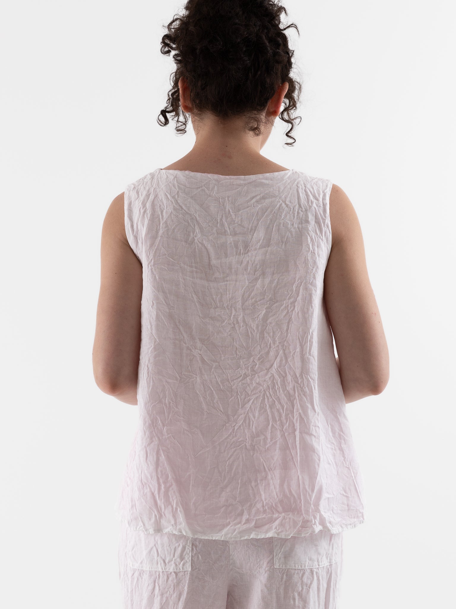Risa Nakamura Reversible Top Sweet Pea in White & Pink - RISA NAKAMURA at Worthwhile - shop TOP