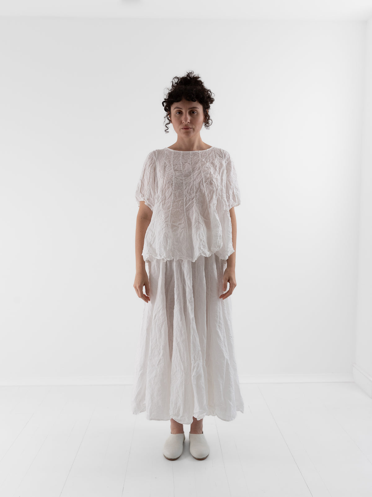 Risa Nakamura Skirt Sakura in White - RISA NAKAMURA at Worthwhile - shop SKIRT