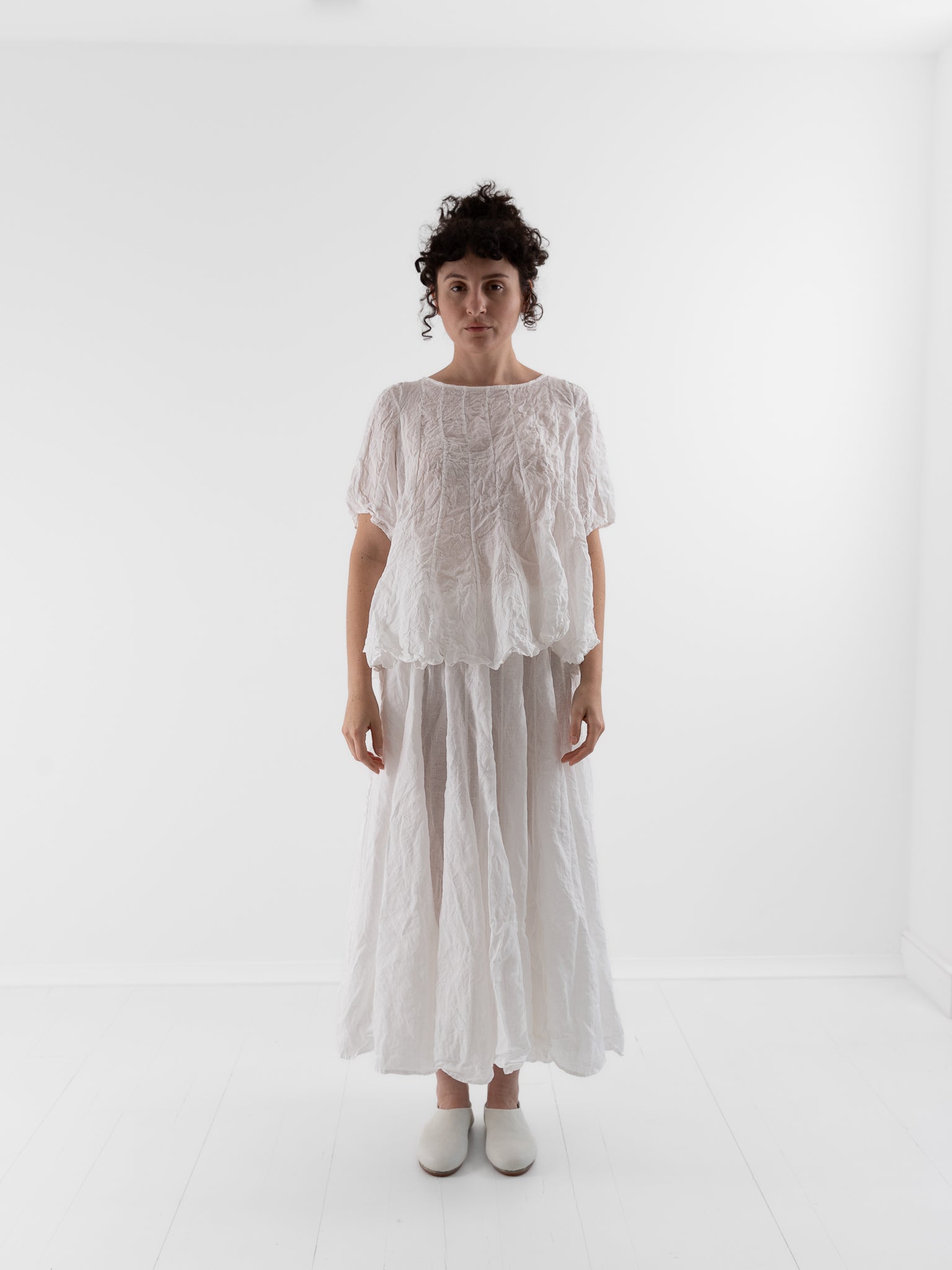 Risa Nakamura Skirt Sakura in White - RISA NAKAMURA at Worthwhile - shop SKIRT