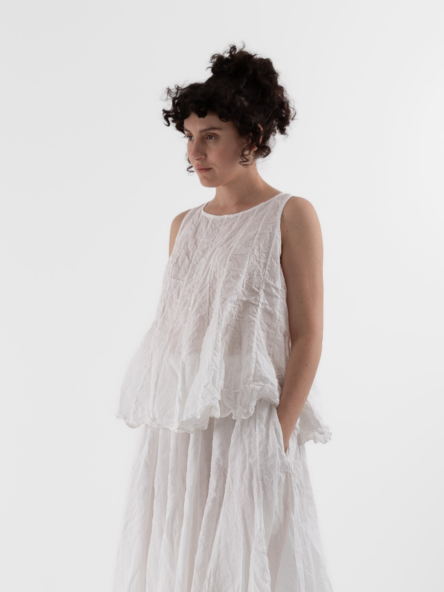 Risa Nakamura Top Sakura in White - RISA NAKAMURA at Worthwhile - shop TOP