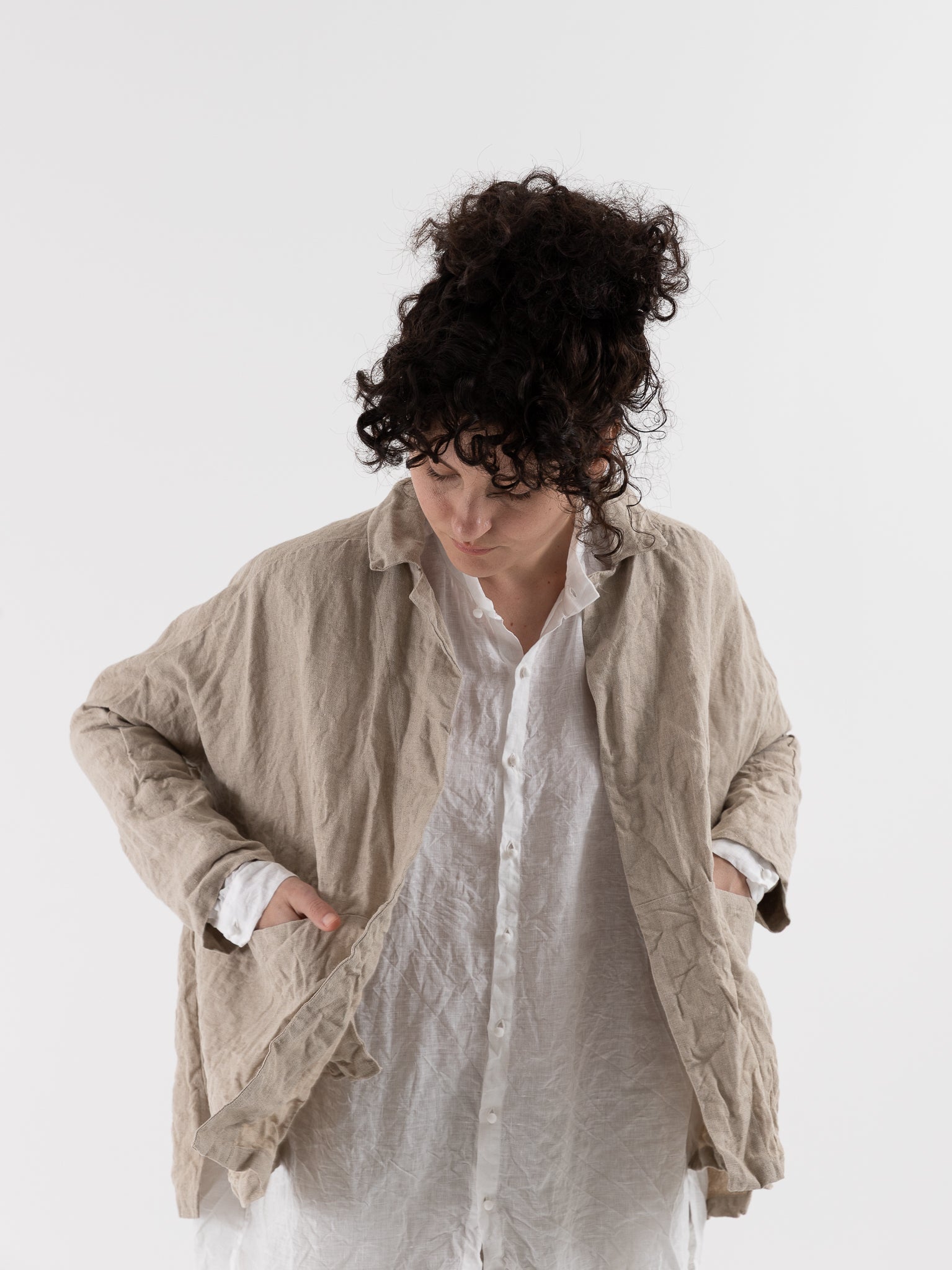 Risa Nakamura Jacket Zen in Natural - RISA NAKAMURA at Worthwhile - shop JACKET