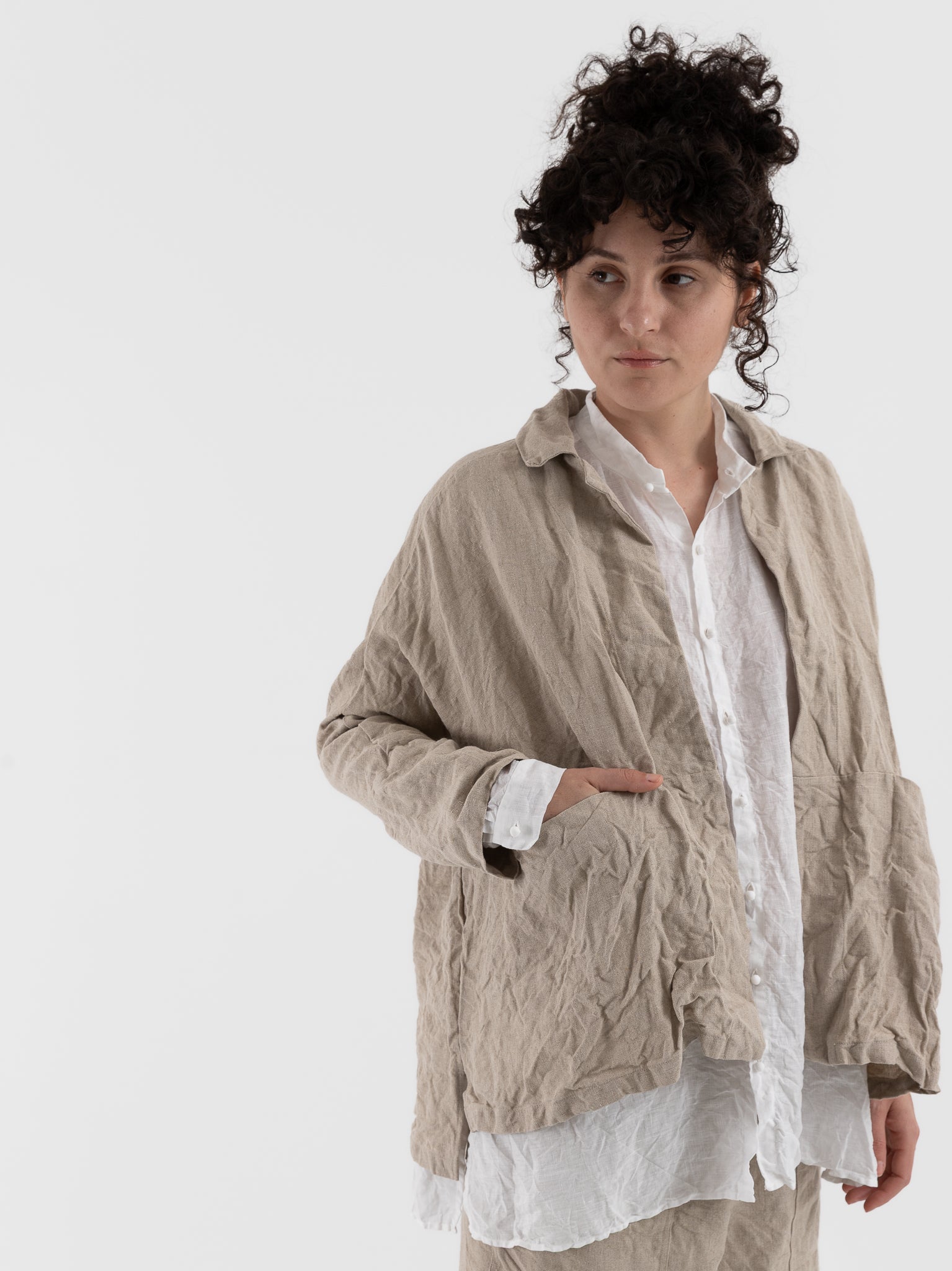Risa Nakamura Jacket Zen in Natural - RISA NAKAMURA at Worthwhile - shop JACKET