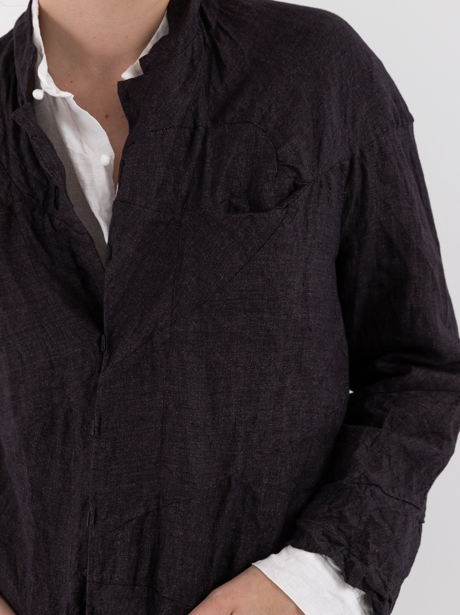 Risa Nakamura Coat Mokuren in Black - RISA NAKAMURA at Worthwhile - shop COAT