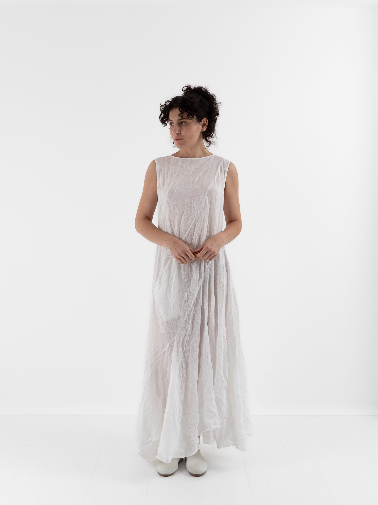 Risa Nakamura Dress Mokuren in White - RISA NAKAMURA at Worthwhile - shop DRESS