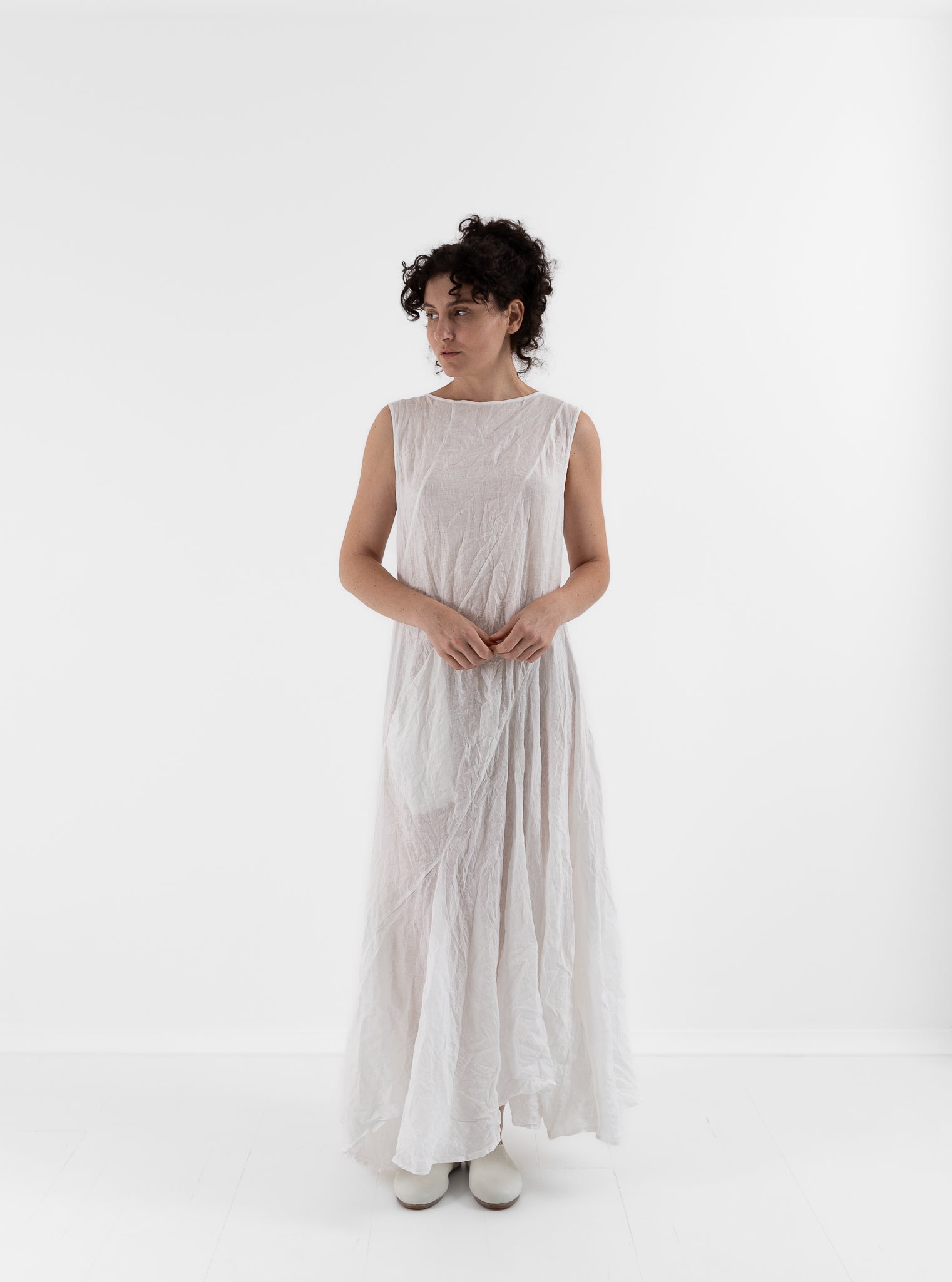 Risa Nakamura Dress Mokuren in White - RISA NAKAMURA at Worthwhile - shop DRESS