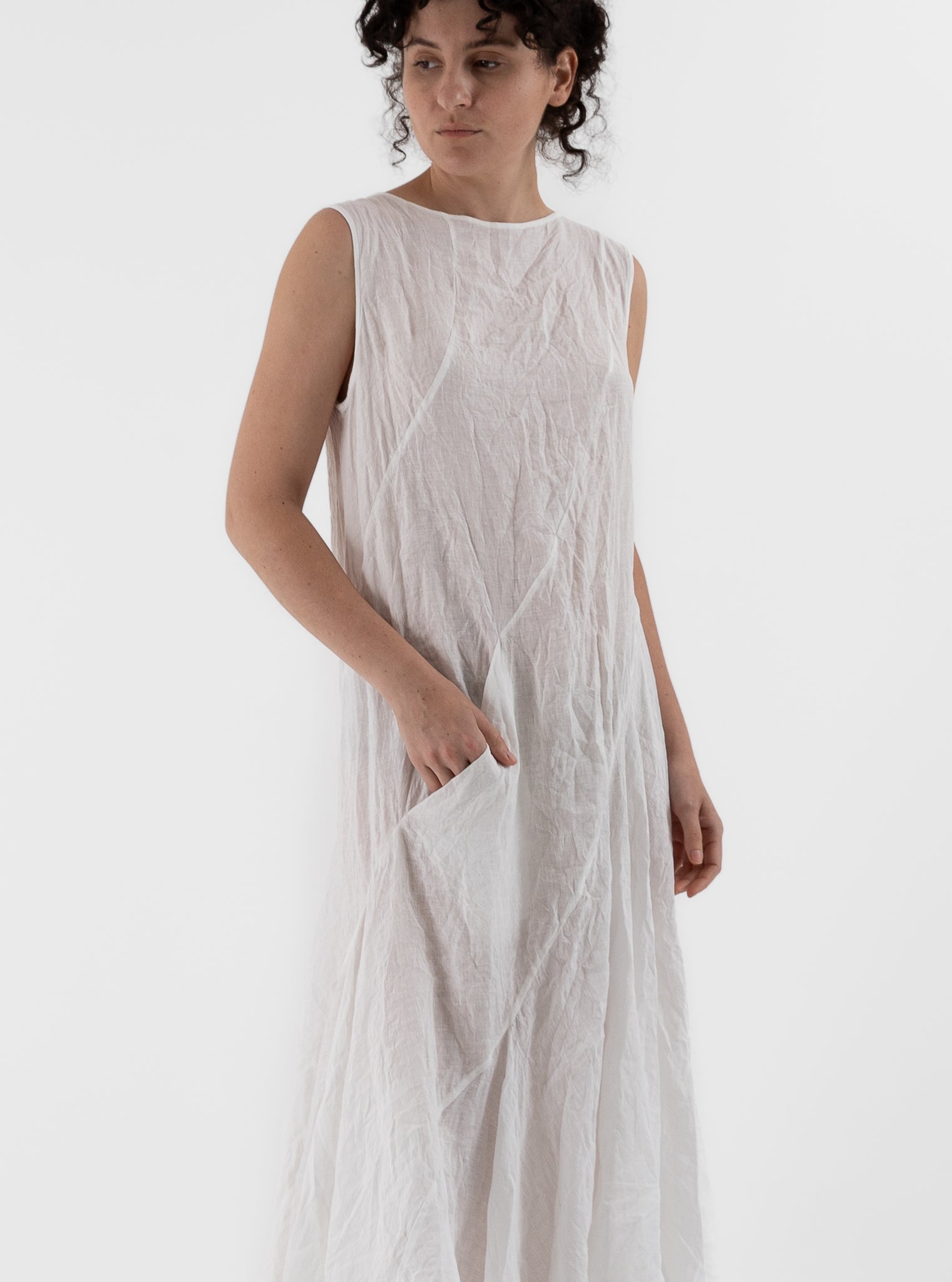 Risa Nakamura Dress Mokuren in White - RISA NAKAMURA at Worthwhile - shop DRESS