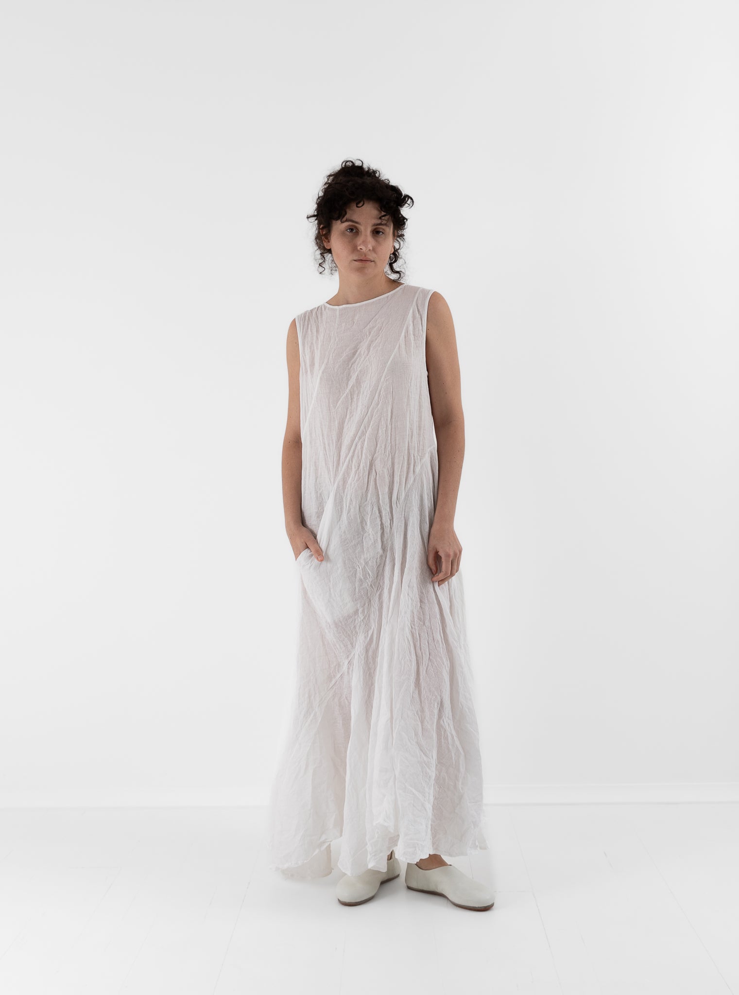 Risa Nakamura Dress Mokuren in White - RISA NAKAMURA at Worthwhile - shop DRESS