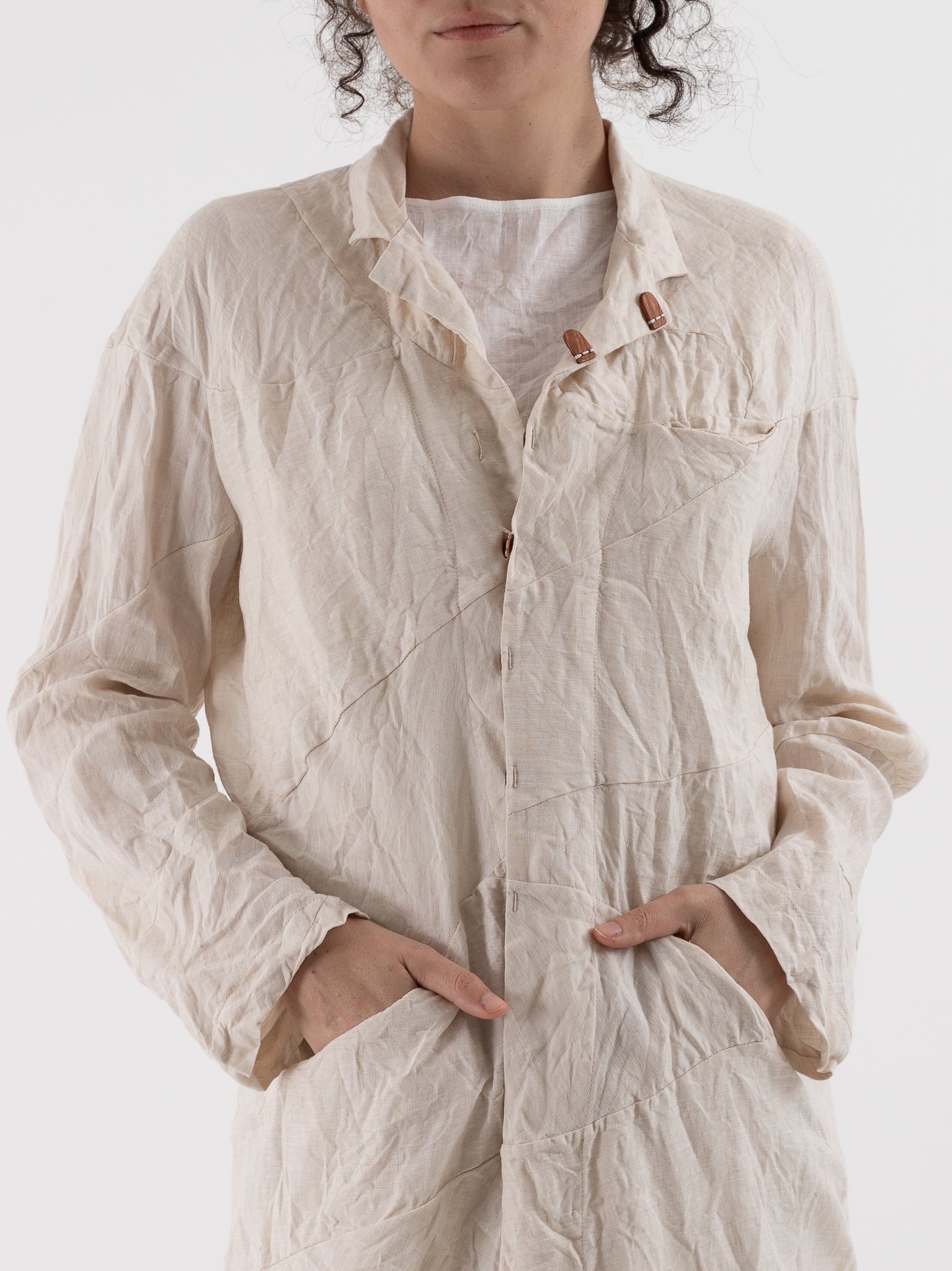 Risa Nakamura Coat Mokuren in Off White - RISA NAKAMURA at Worthwhile - shop COAT