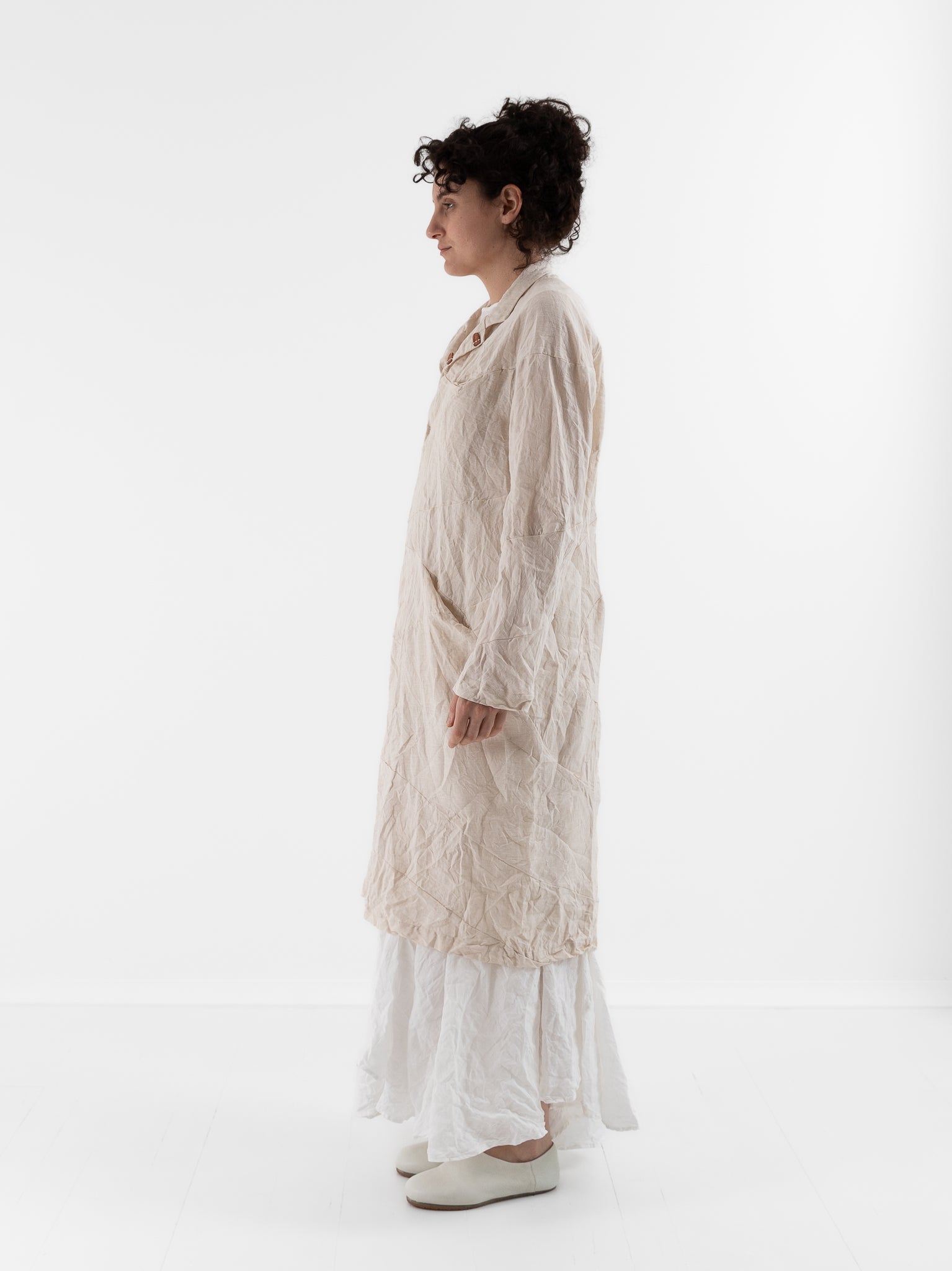 Risa Nakamura Coat Mokuren in Off White - RISA NAKAMURA at Worthwhile - shop COAT