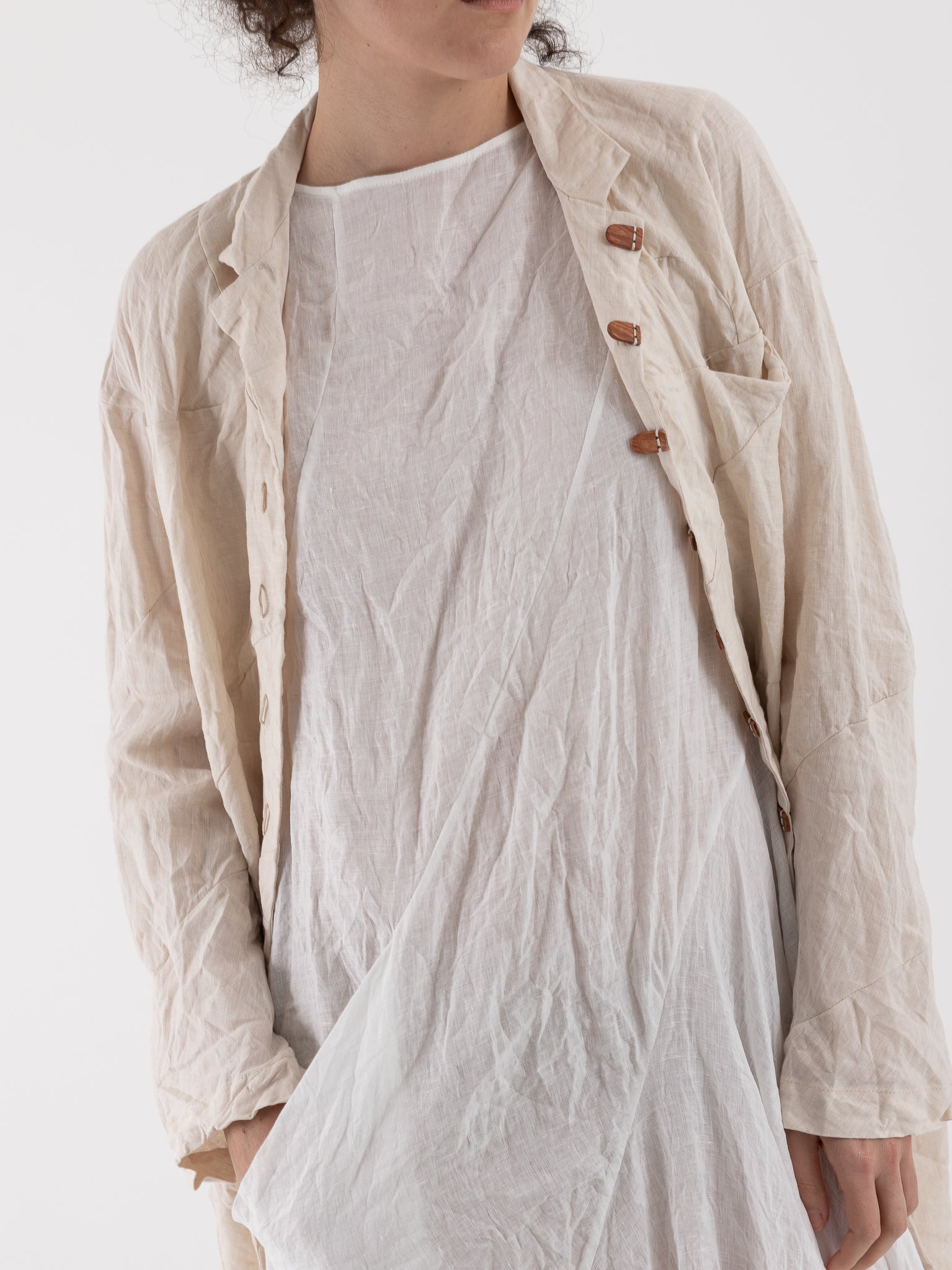 Risa Nakamura Coat Mokuren in Off White - RISA NAKAMURA at Worthwhile - shop COAT