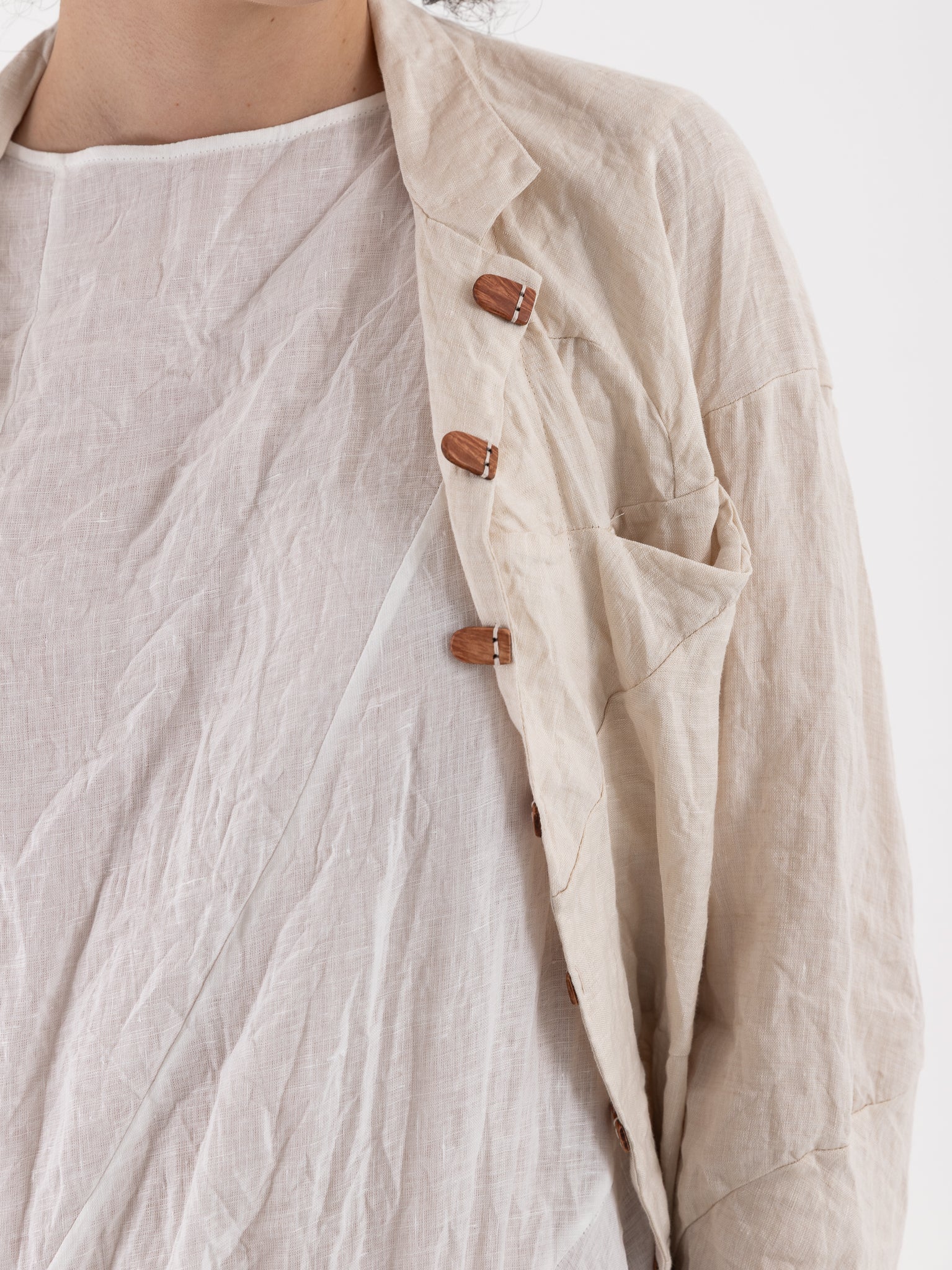 Risa Nakamura Coat Mokuren in Off White - RISA NAKAMURA at Worthwhile - shop COAT
