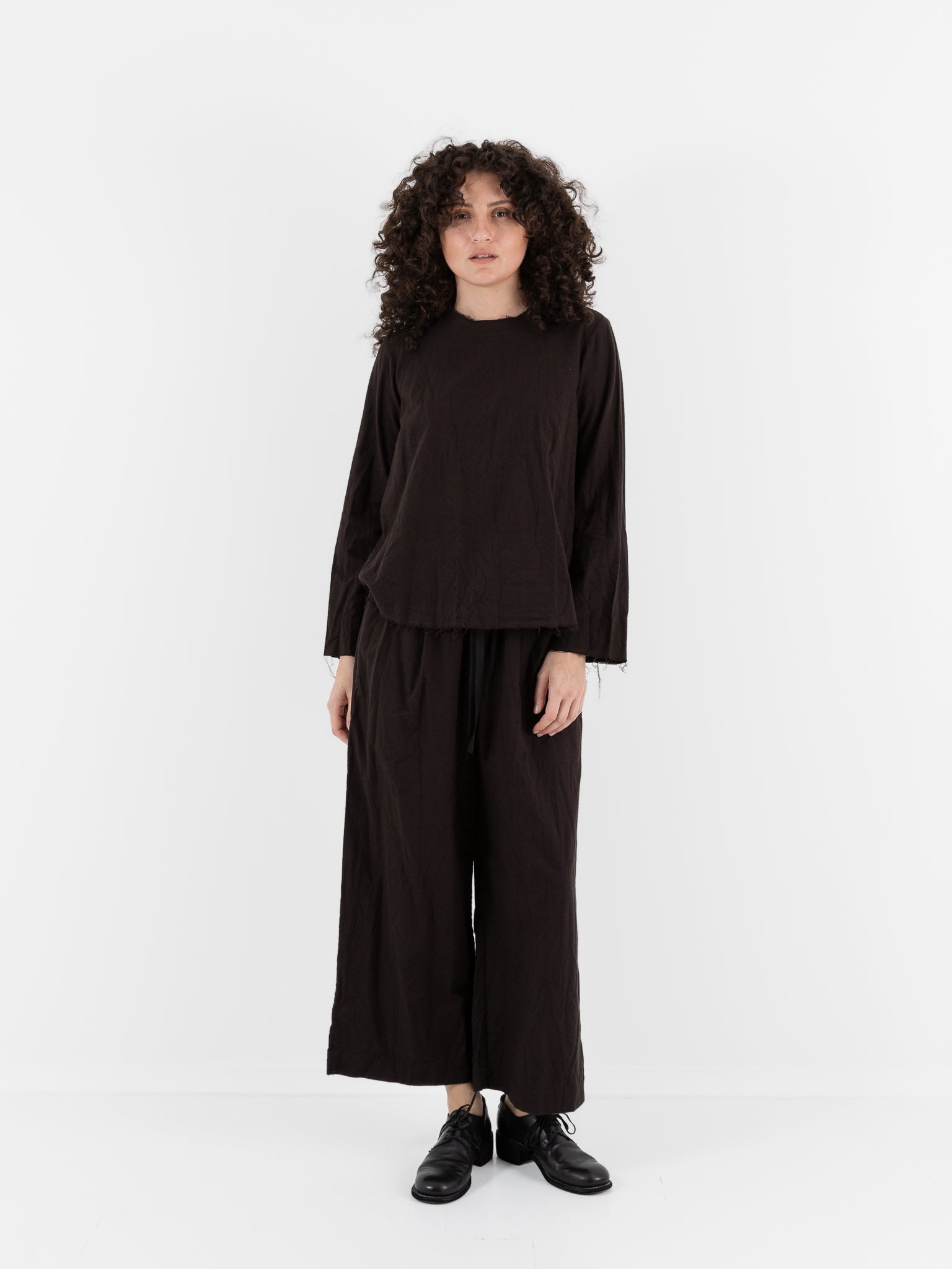 SCHA Long Sleeve Top in Bitter Chocolate - SCHA at Worthwhile - shop TOP