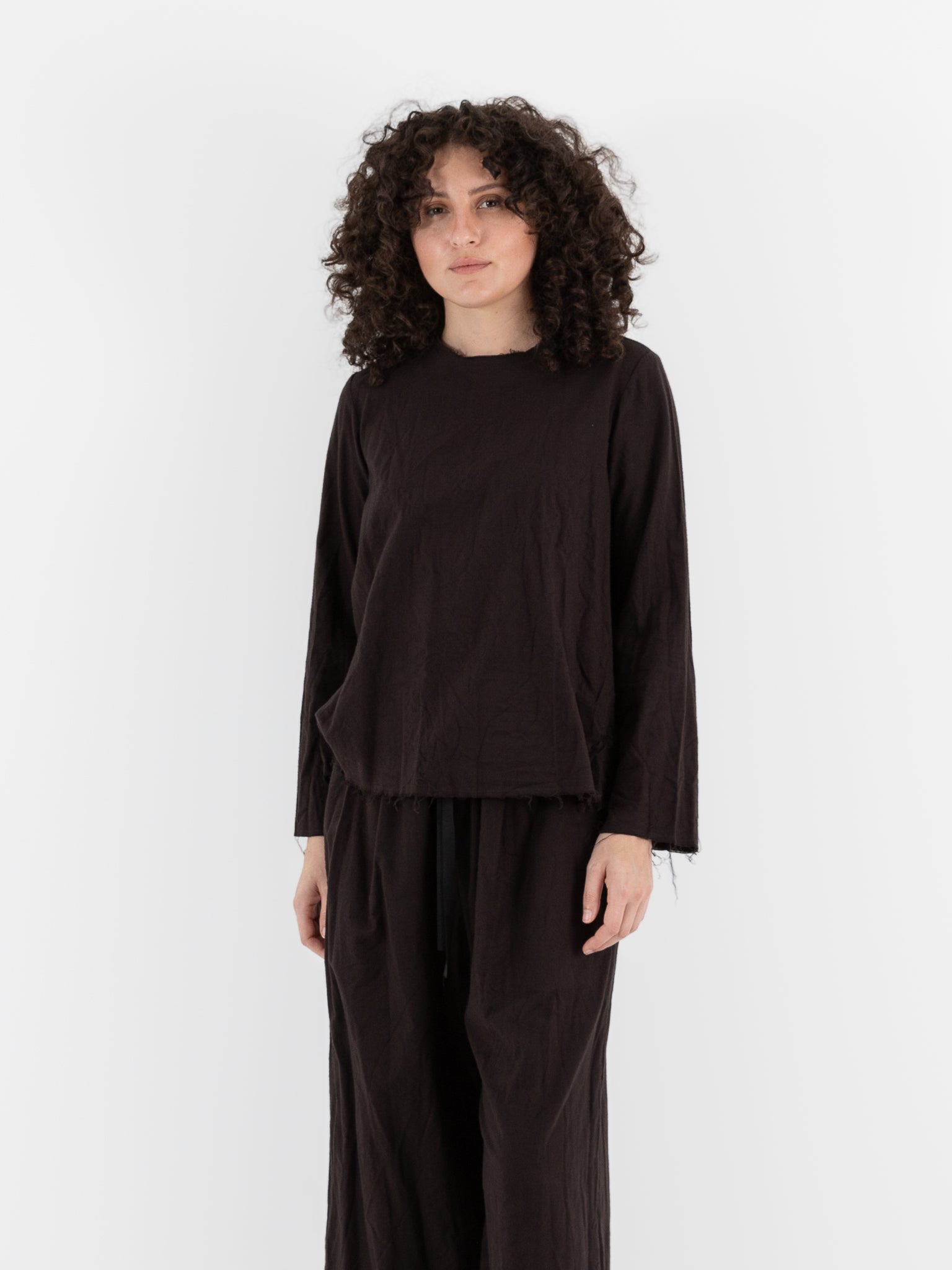 SCHA Long Sleeve Top in Bitter Chocolate - SCHA at Worthwhile - shop TOP
