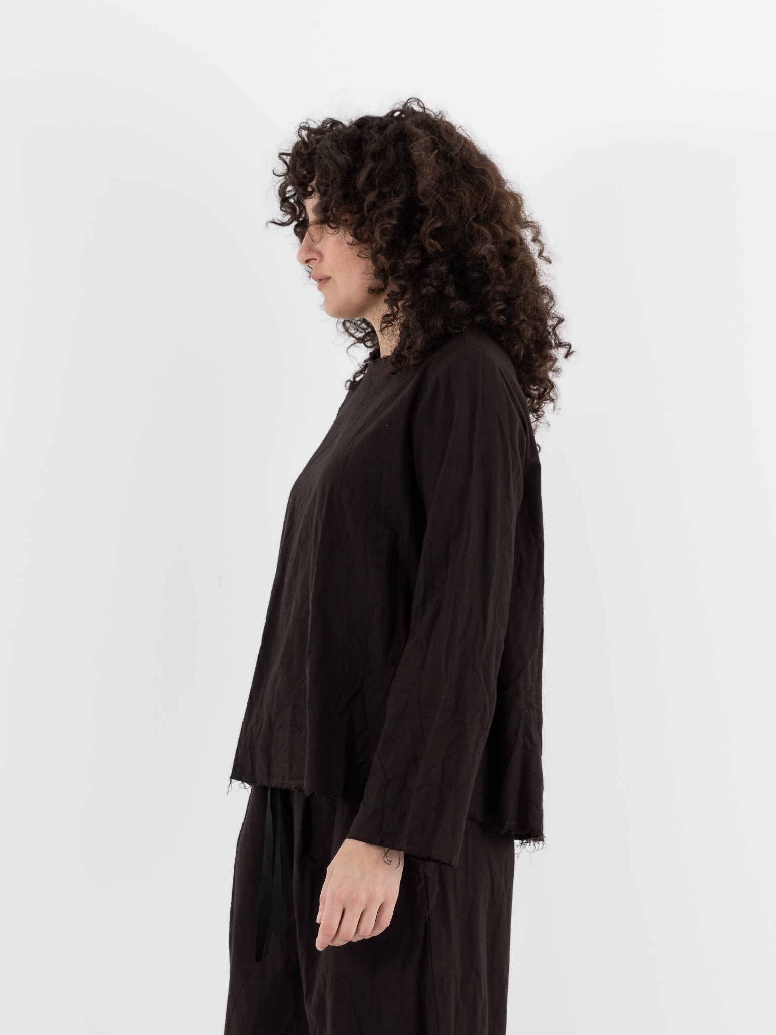 SCHA Long Sleeve Top in Bitter Chocolate - SCHA at Worthwhile - shop TOP