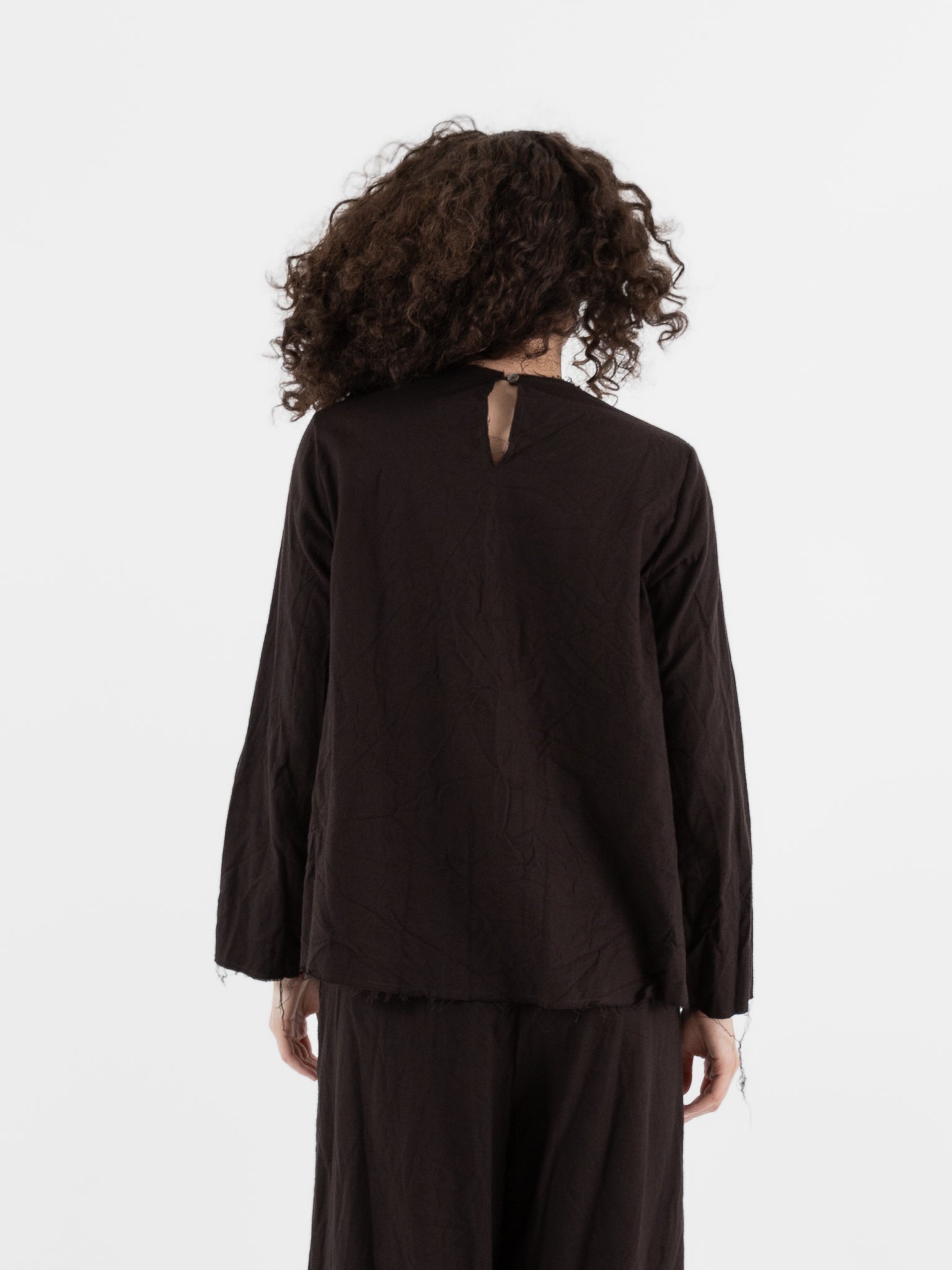 SCHA Long Sleeve Top in Bitter Chocolate - SCHA at Worthwhile - shop TOP