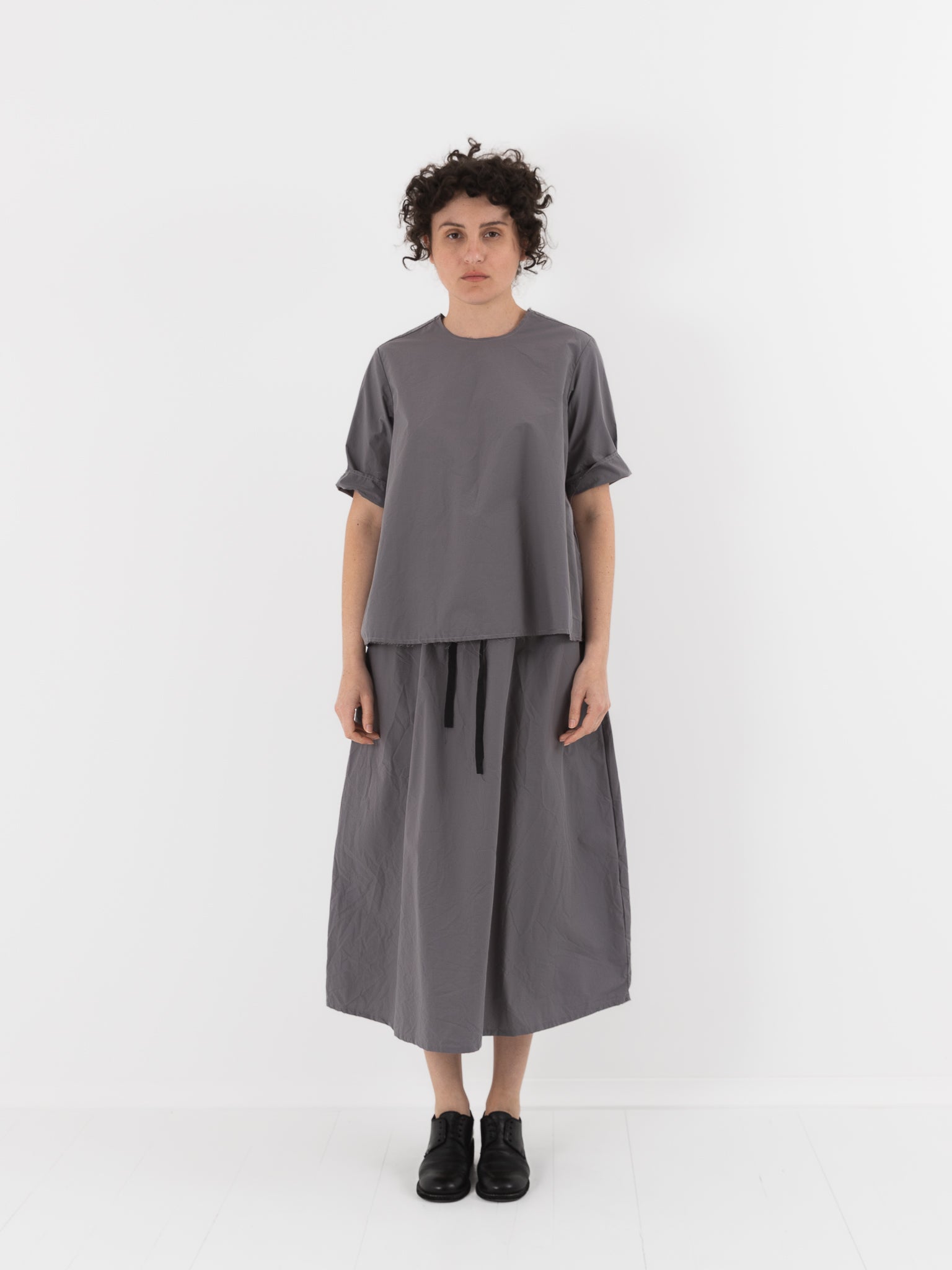 SCHA Half Sleeve Top in Charcoal Grey - SCHA at Worthwhile - shop TOP