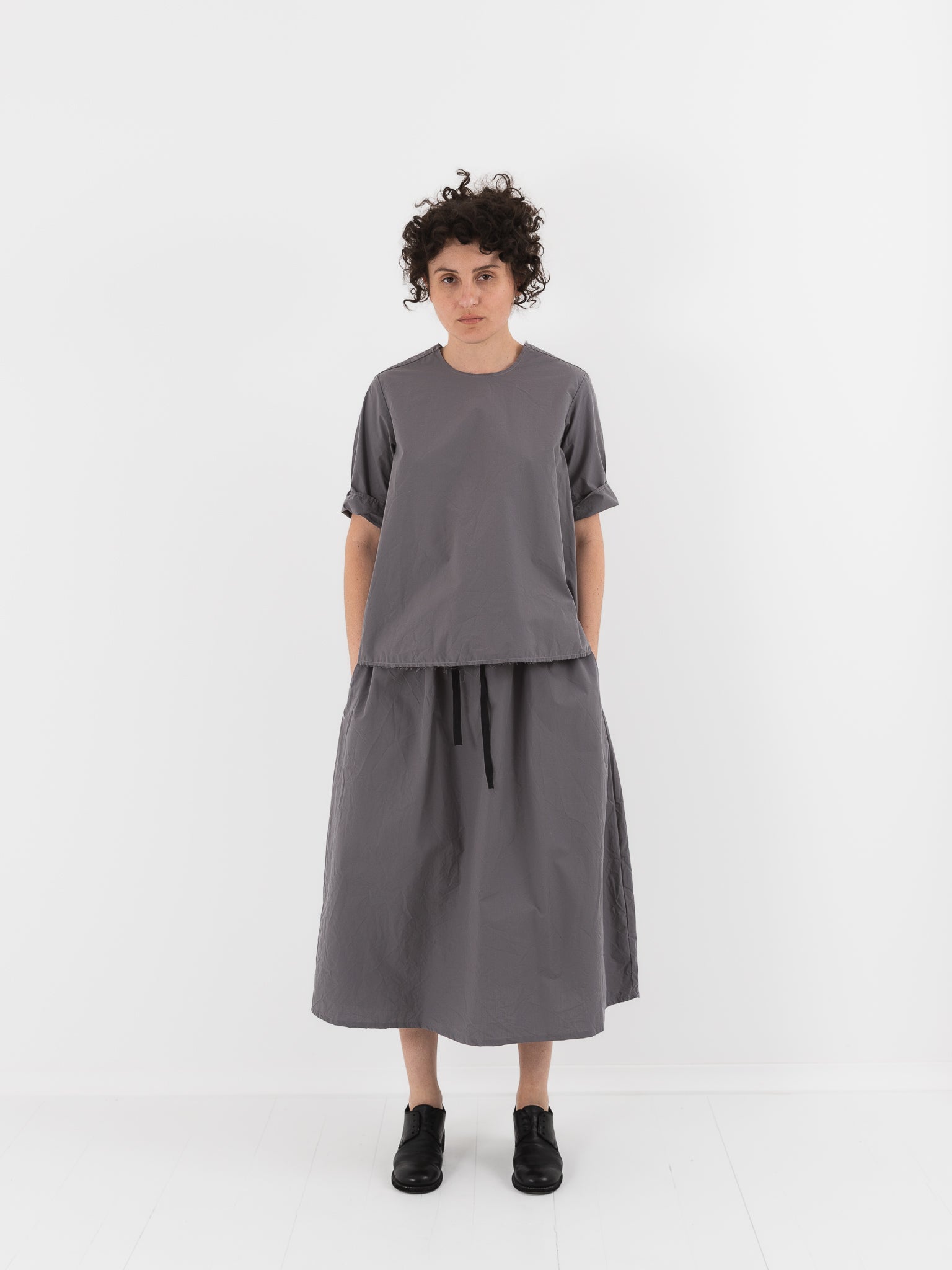 SCHA Half Sleeve Top in Charcoal Grey - SCHA at Worthwhile - shop TOP