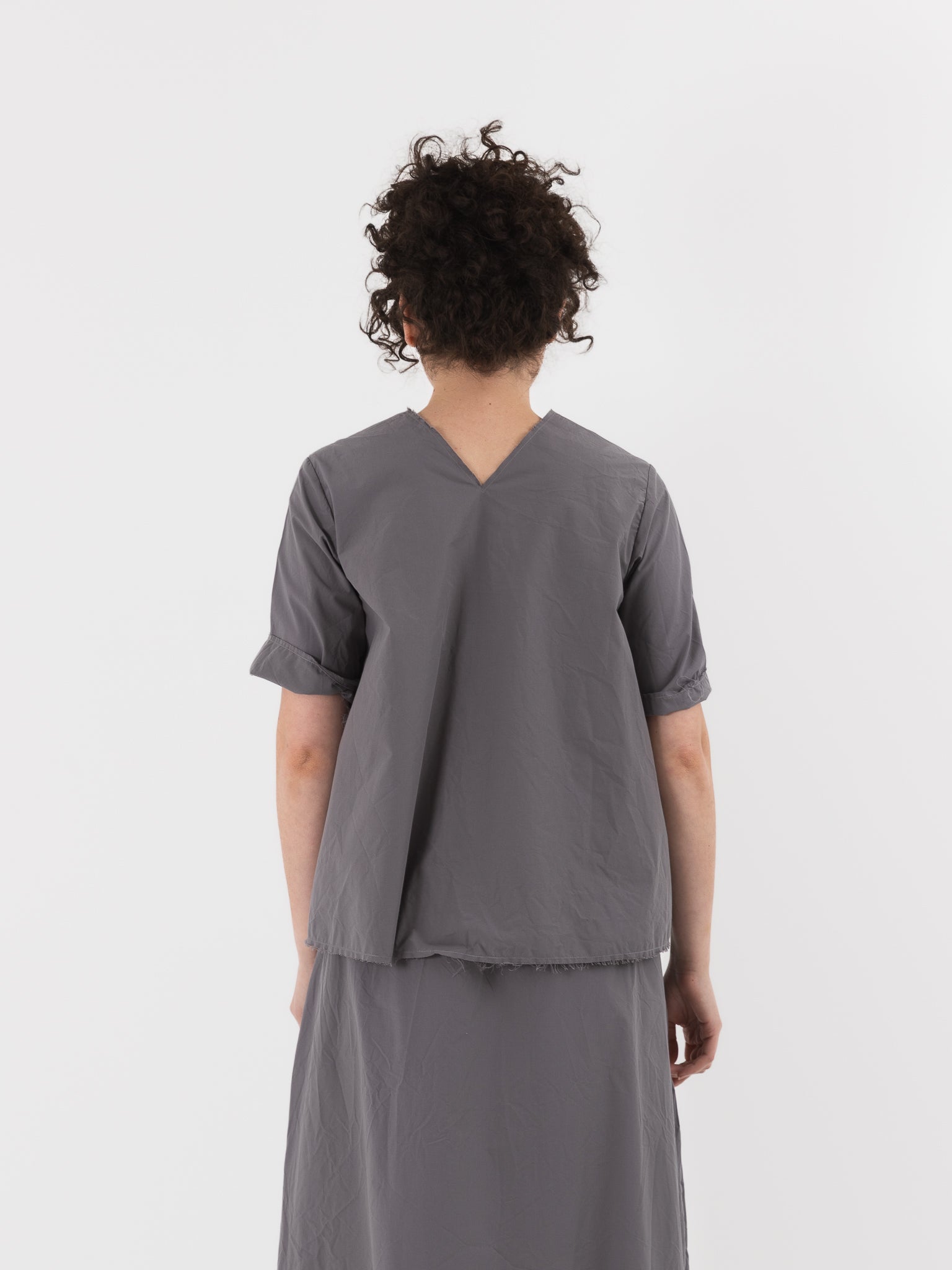 SCHA Half Sleeve Top in Charcoal Grey - SCHA at Worthwhile - shop TOP