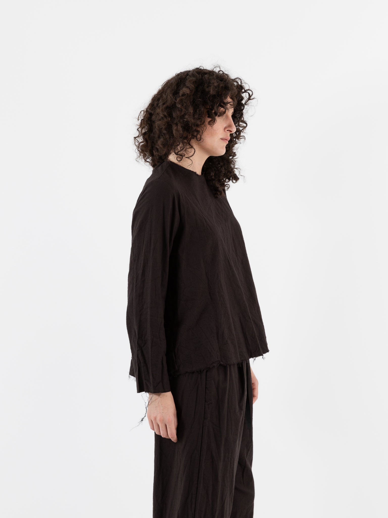 SCHA Long Sleeve Top in Bitter Chocolate - SCHA at Worthwhile - shop TOP