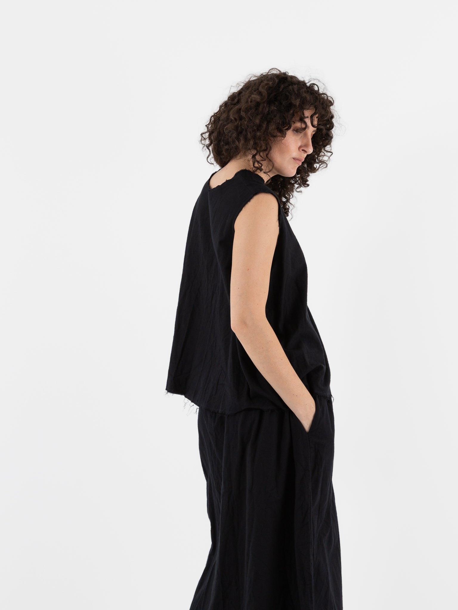 SCHA V - Back Top in Black - SCHA at Worthwhile - shop TOP