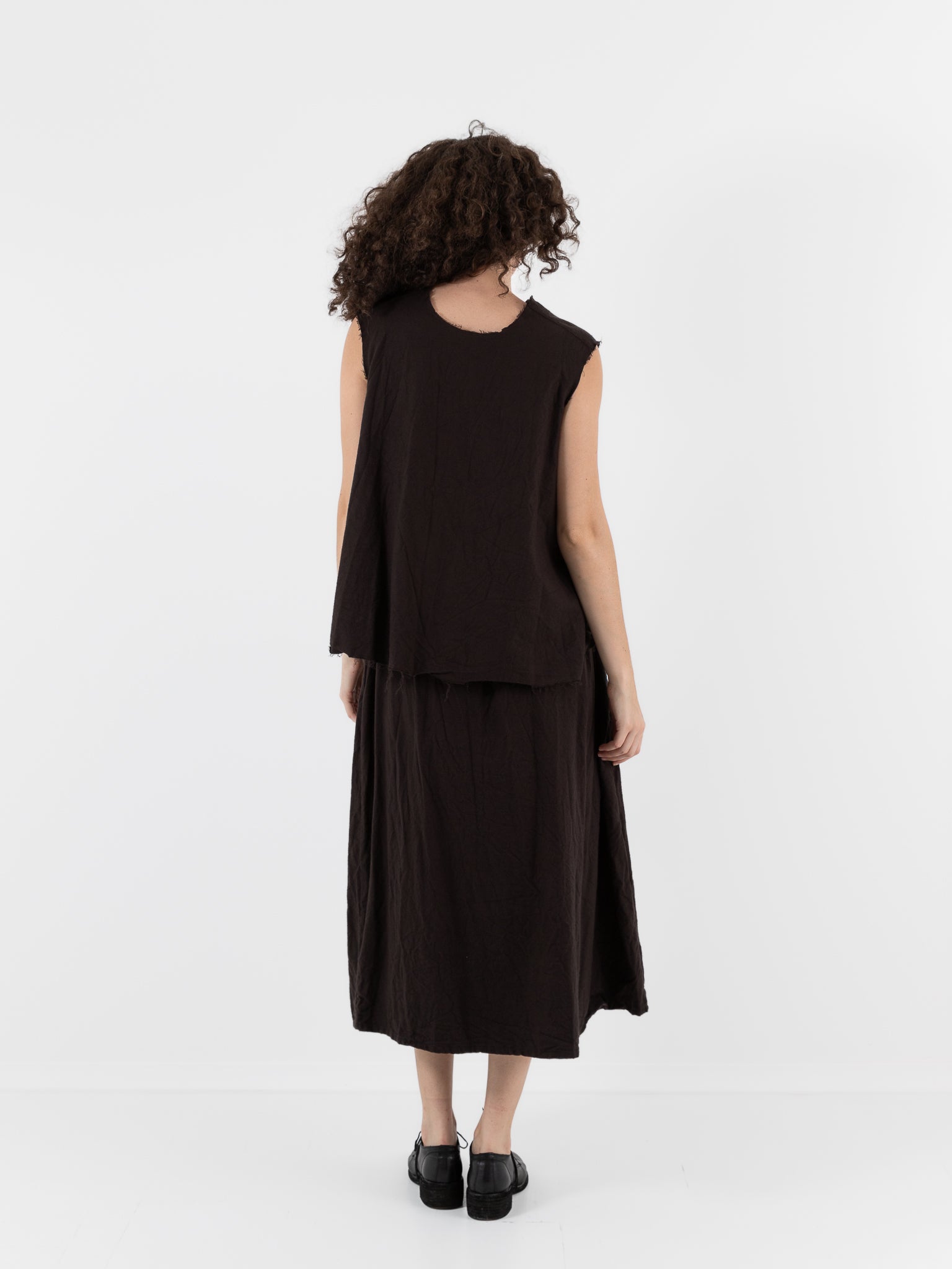 SCHA V - Back Top in Bitter Chocolate - SCHA at Worthwhile - shop TOP