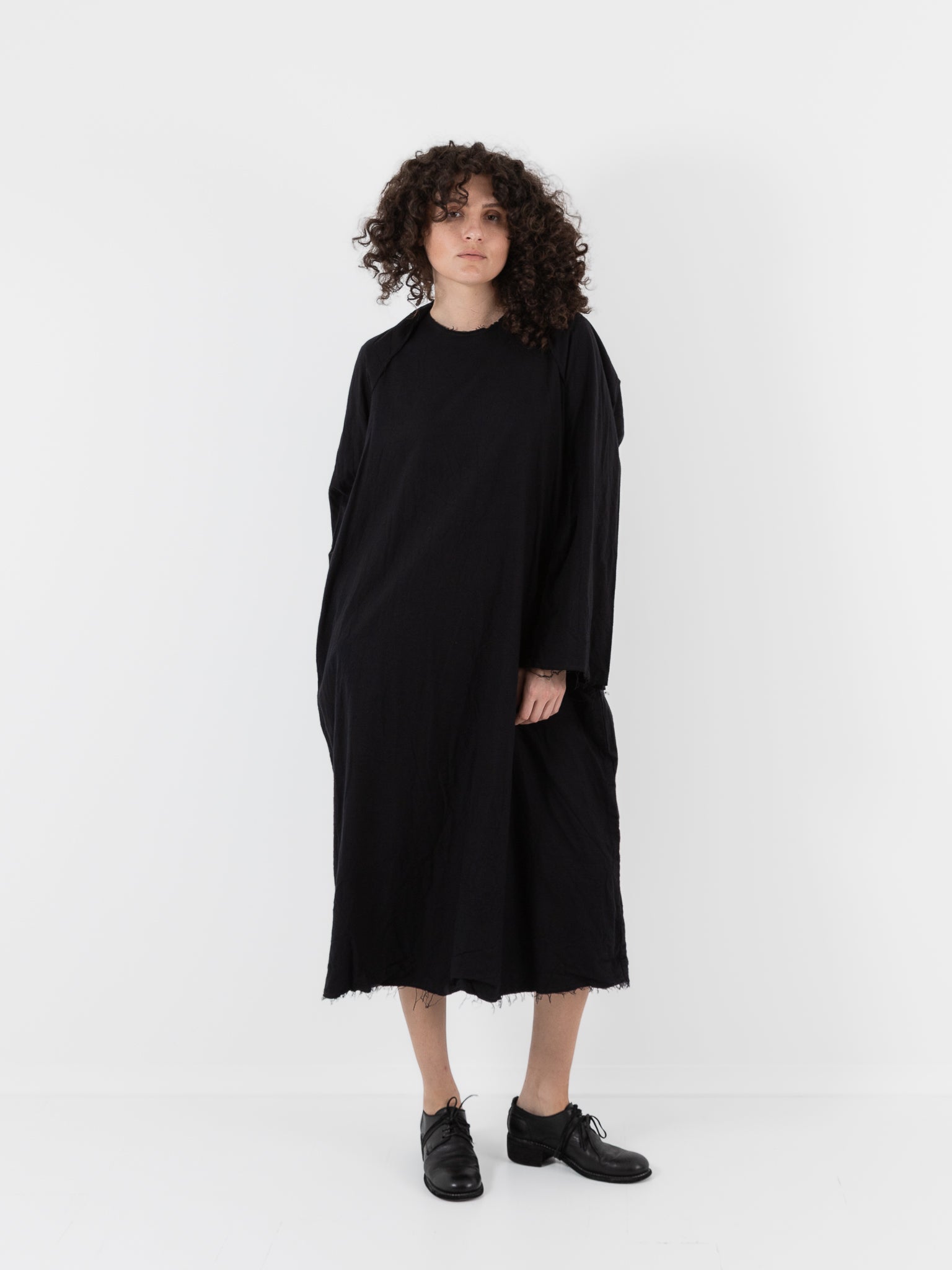 SCHA Dress with Sleeve Scarf in Black - SCHA at Worthwhile - shop DRESS
