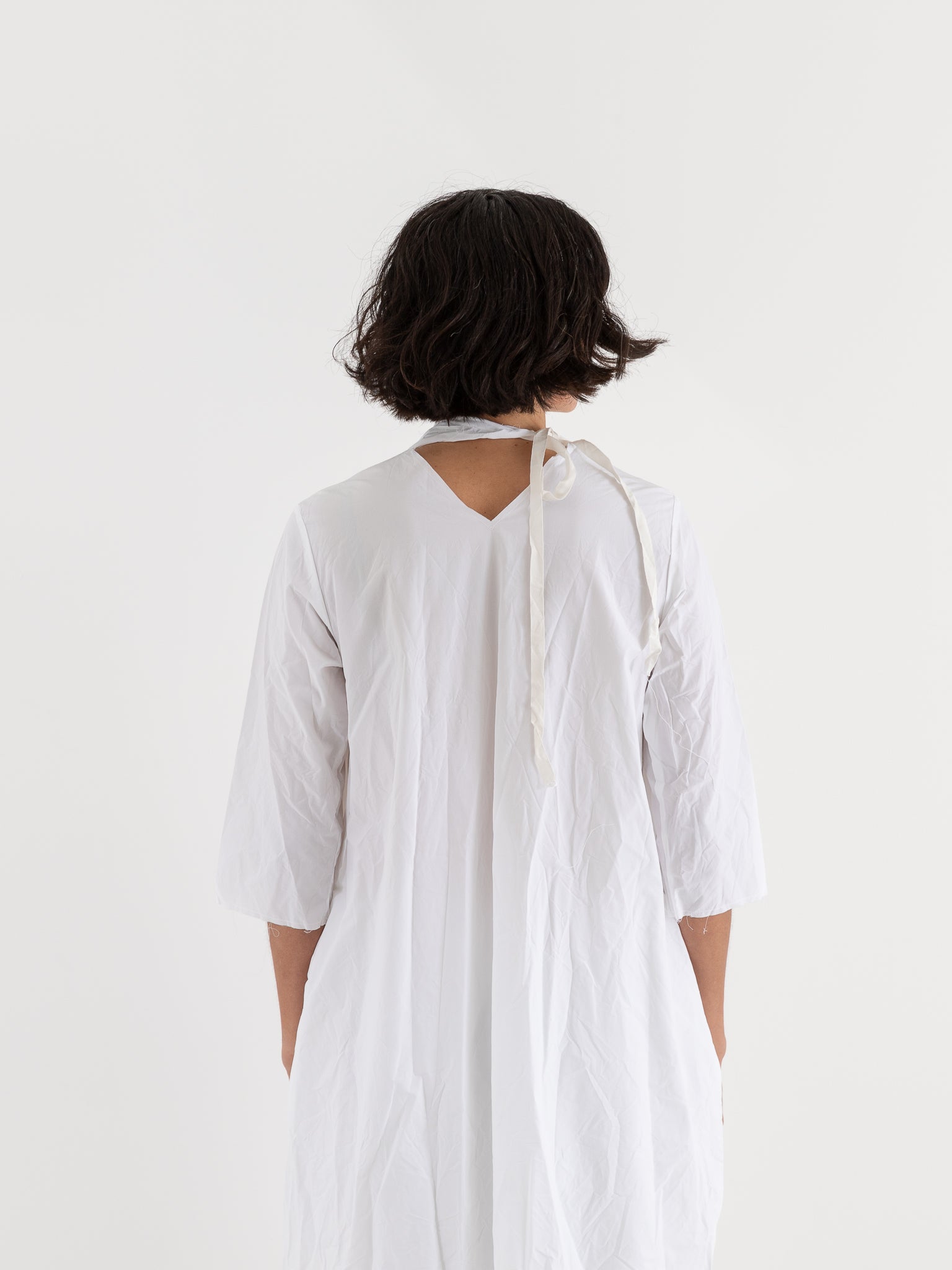 SCHA Short 3/4 Sleeve Dress in White - SCHA at Worthwhile - shop DRESS
