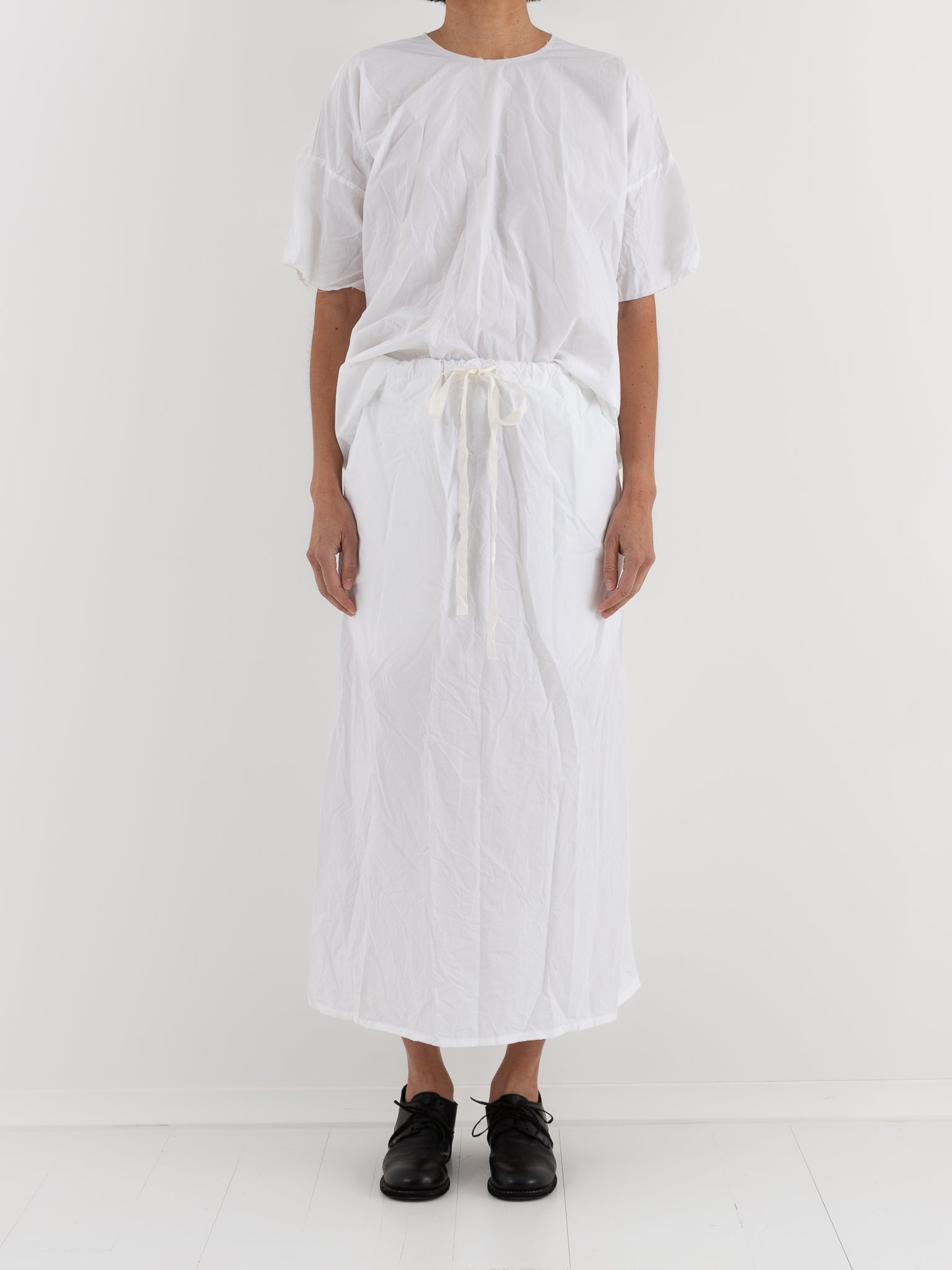 SCHA Twisted Skirt in White - SCHA at Worthwhile - shop SKIRT