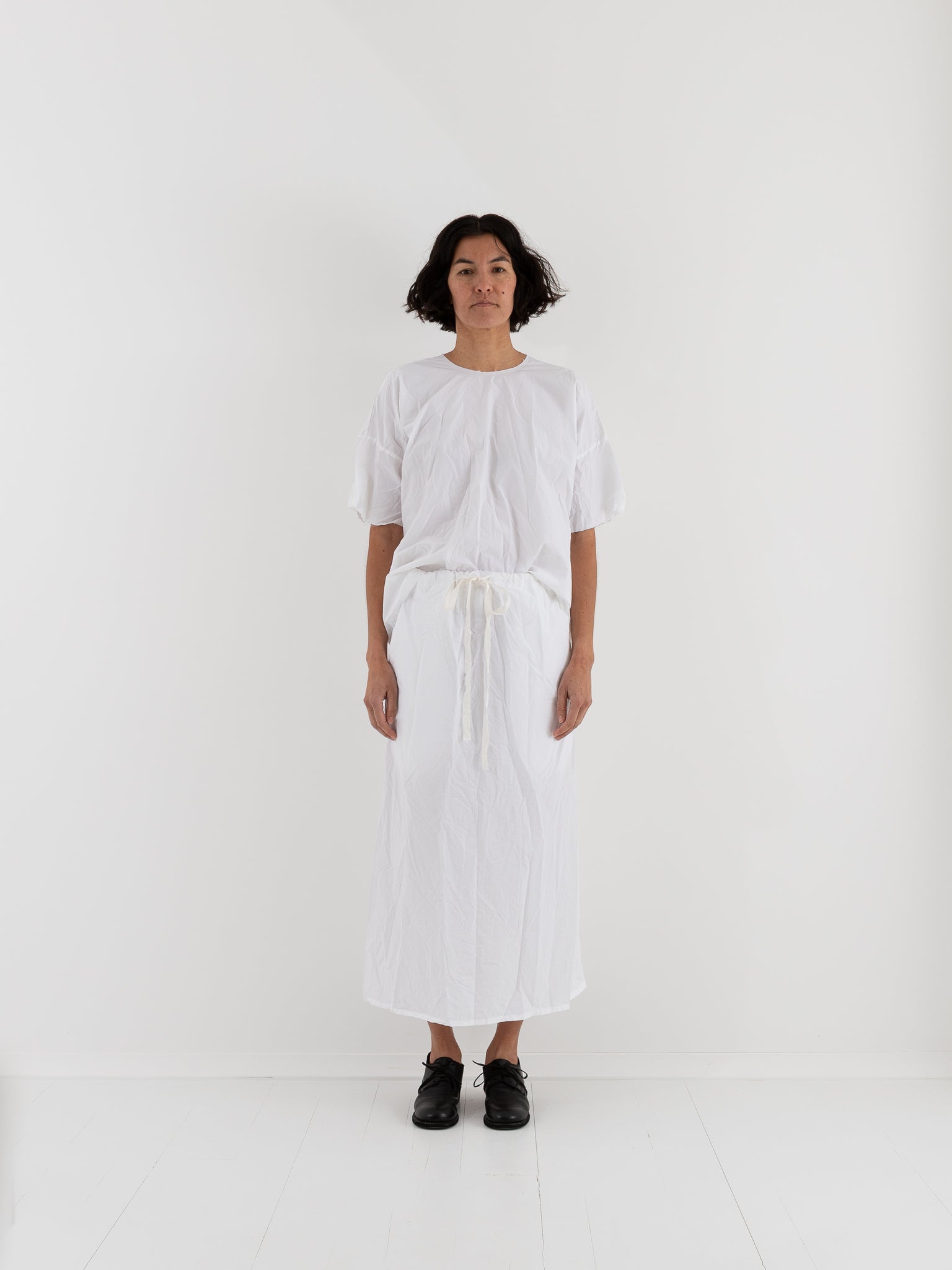 SCHA Twisted Skirt in White - SCHA at Worthwhile - shop SKIRT