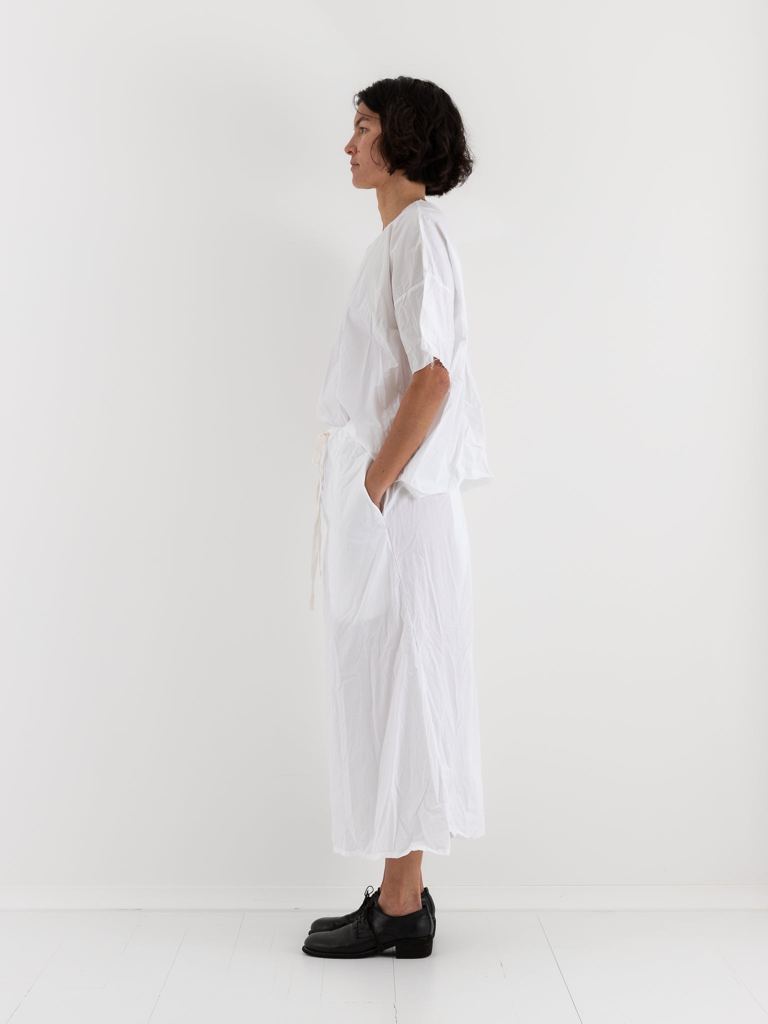 SCHA Twisted Skirt in White - SCHA at Worthwhile - shop SKIRT