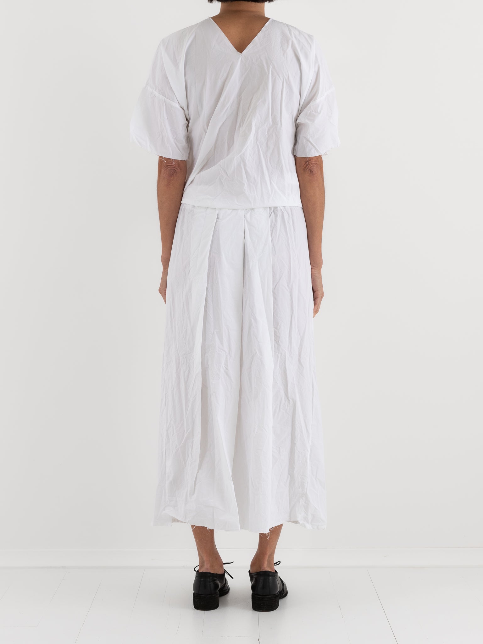 SCHA Twisted Skirt in White - SCHA at Worthwhile - shop SKIRT