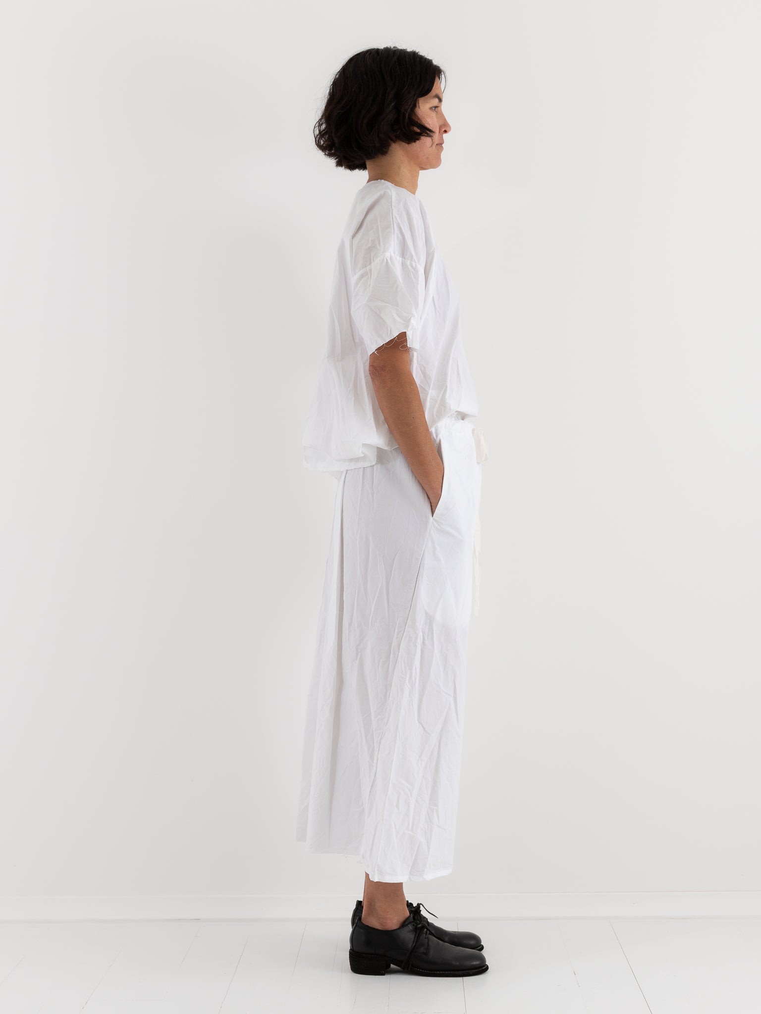 SCHA Twisted Skirt in White - SCHA at Worthwhile - shop SKIRT