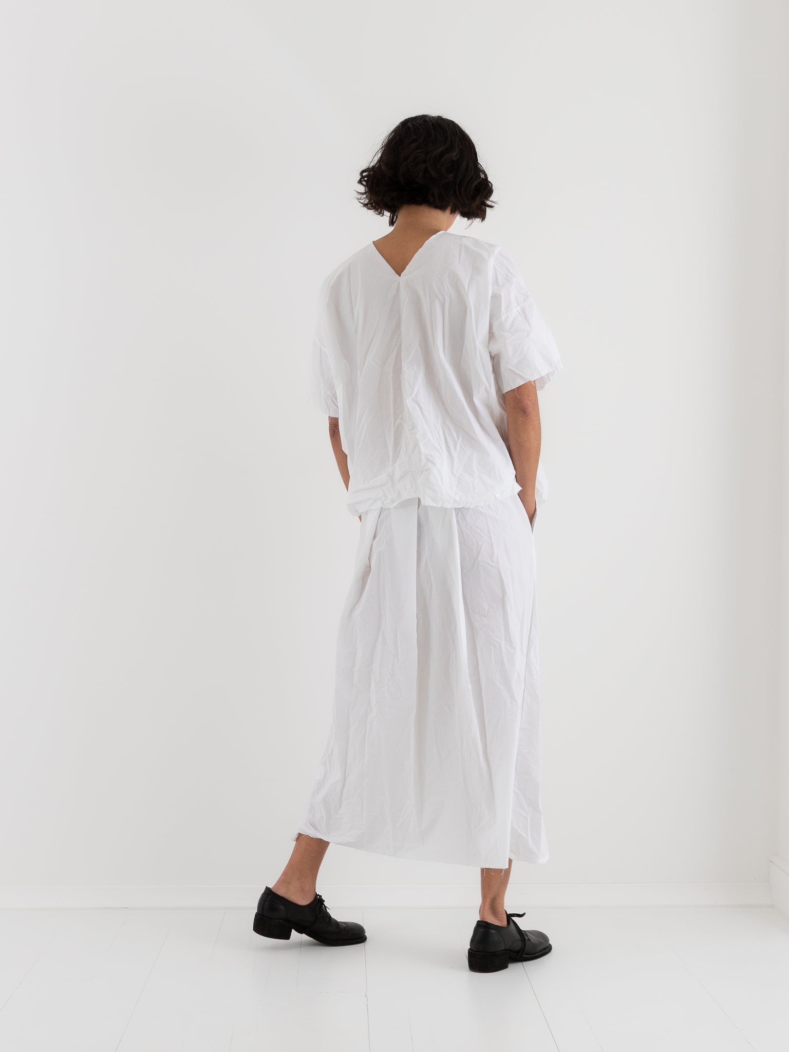 SCHA Twisted Skirt in White - SCHA at Worthwhile - shop SKIRT