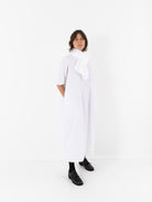 SCHA Half Sleeve Dress, White - Worthwhile, Inc.