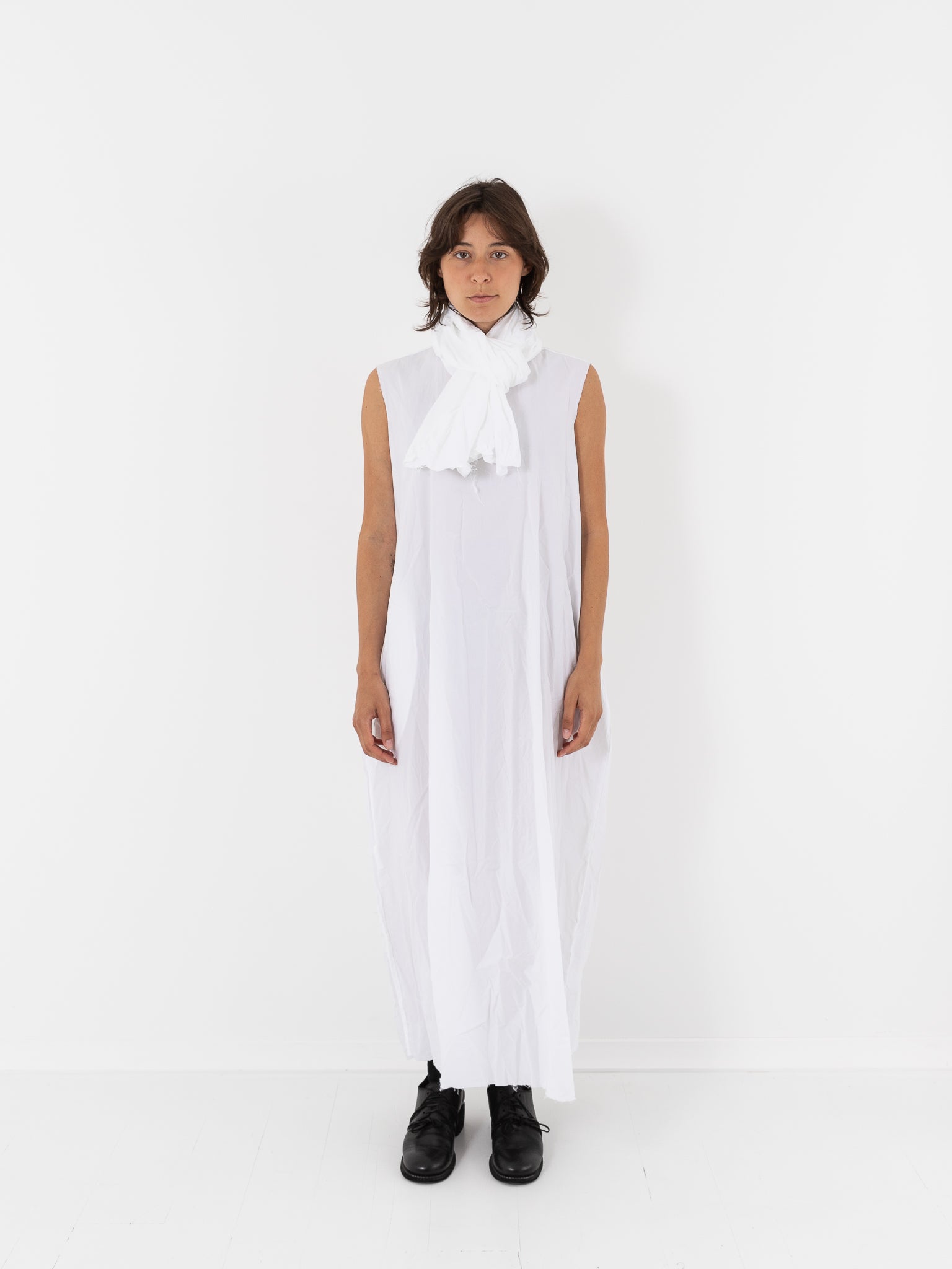 SCHA Sleeveless Dress, White - Worthwhile, Inc.