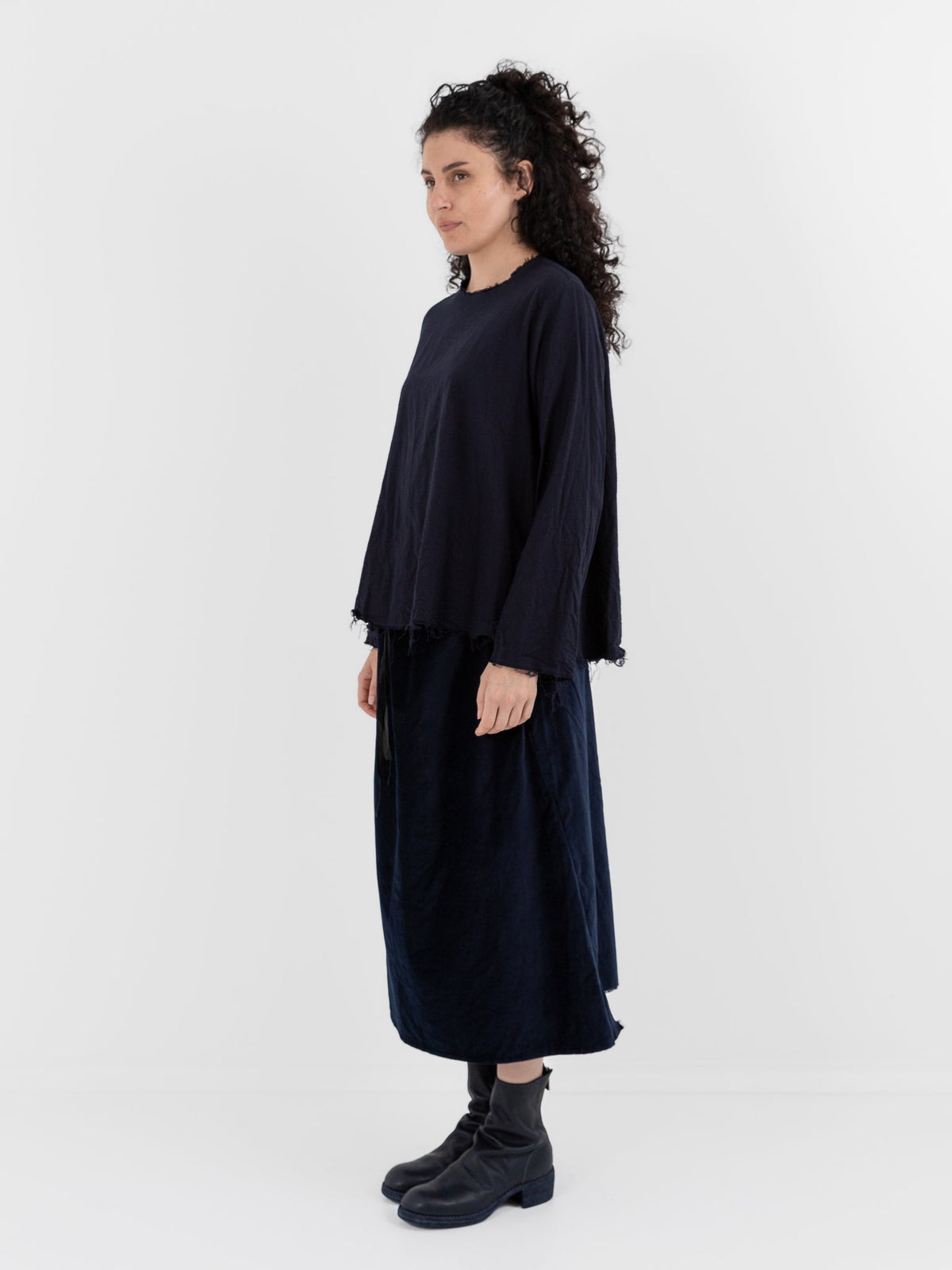 SCHA Long Sleeve Top in Navy - SCHA at Worthwhile - shop TOP