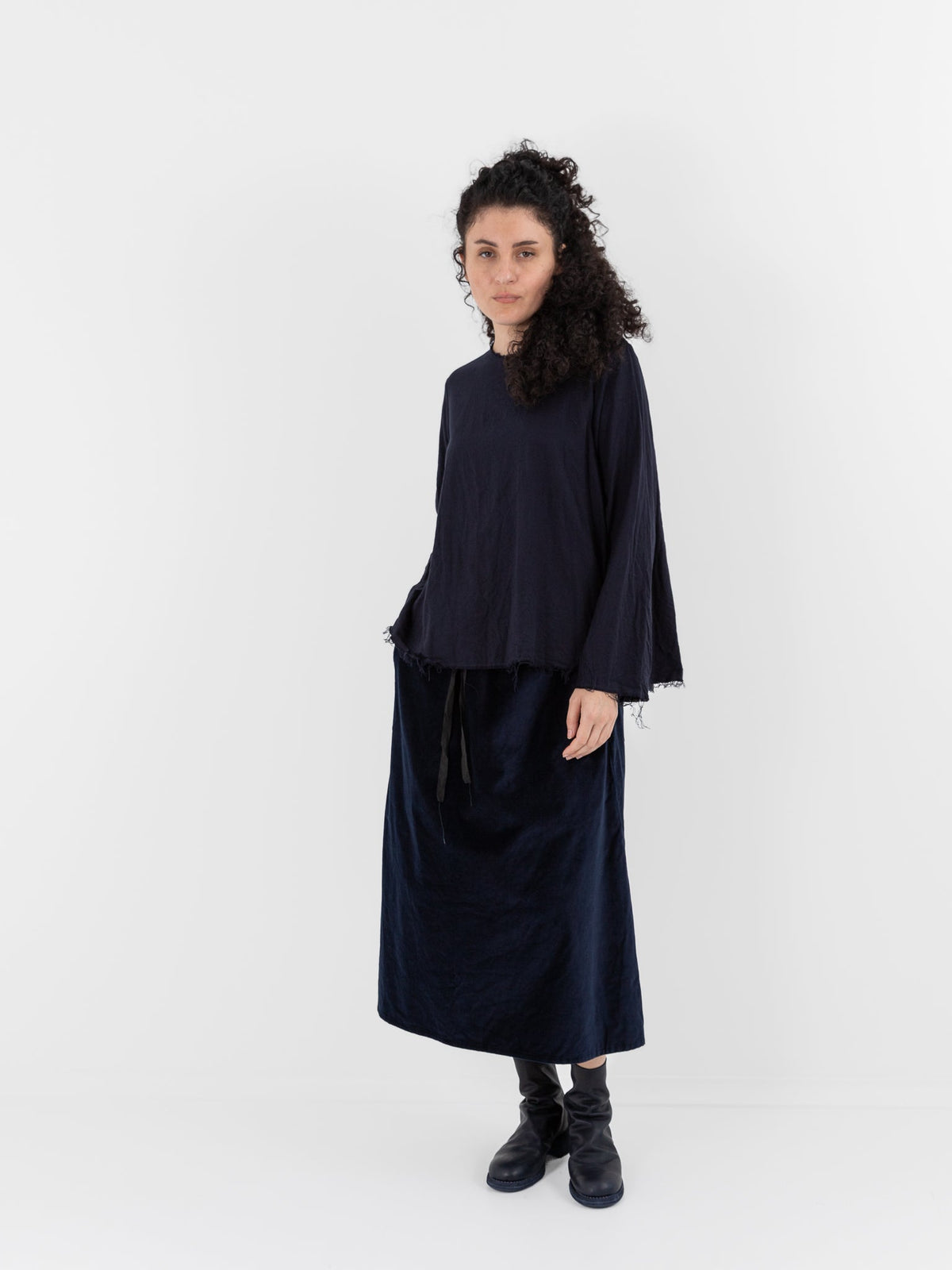 SCHA Long Sleeve Top in Navy - SCHA at Worthwhile - shop TOP