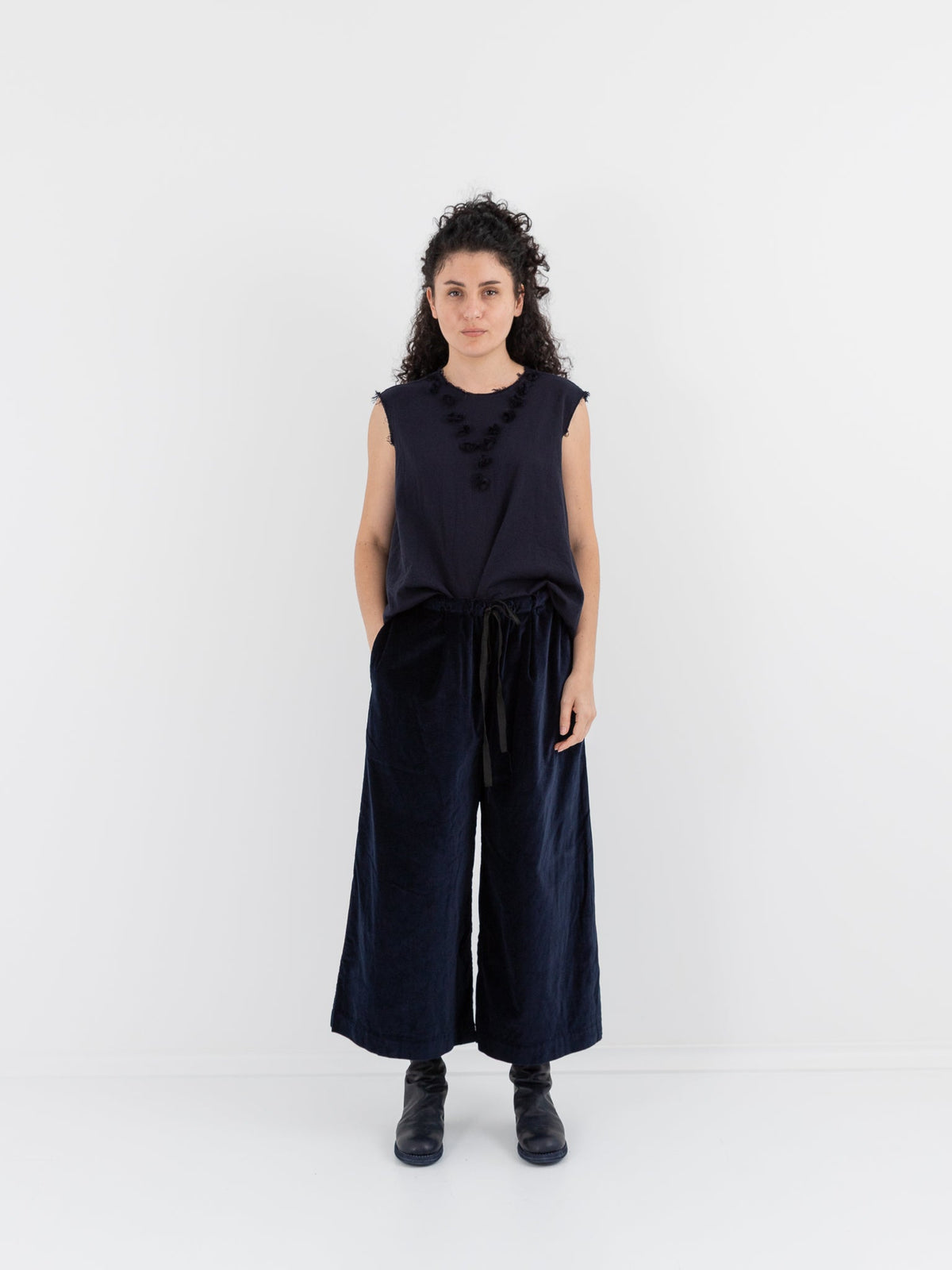 SCHA Wide Pants in Navy - SCHA at Worthwhile - shop PANT